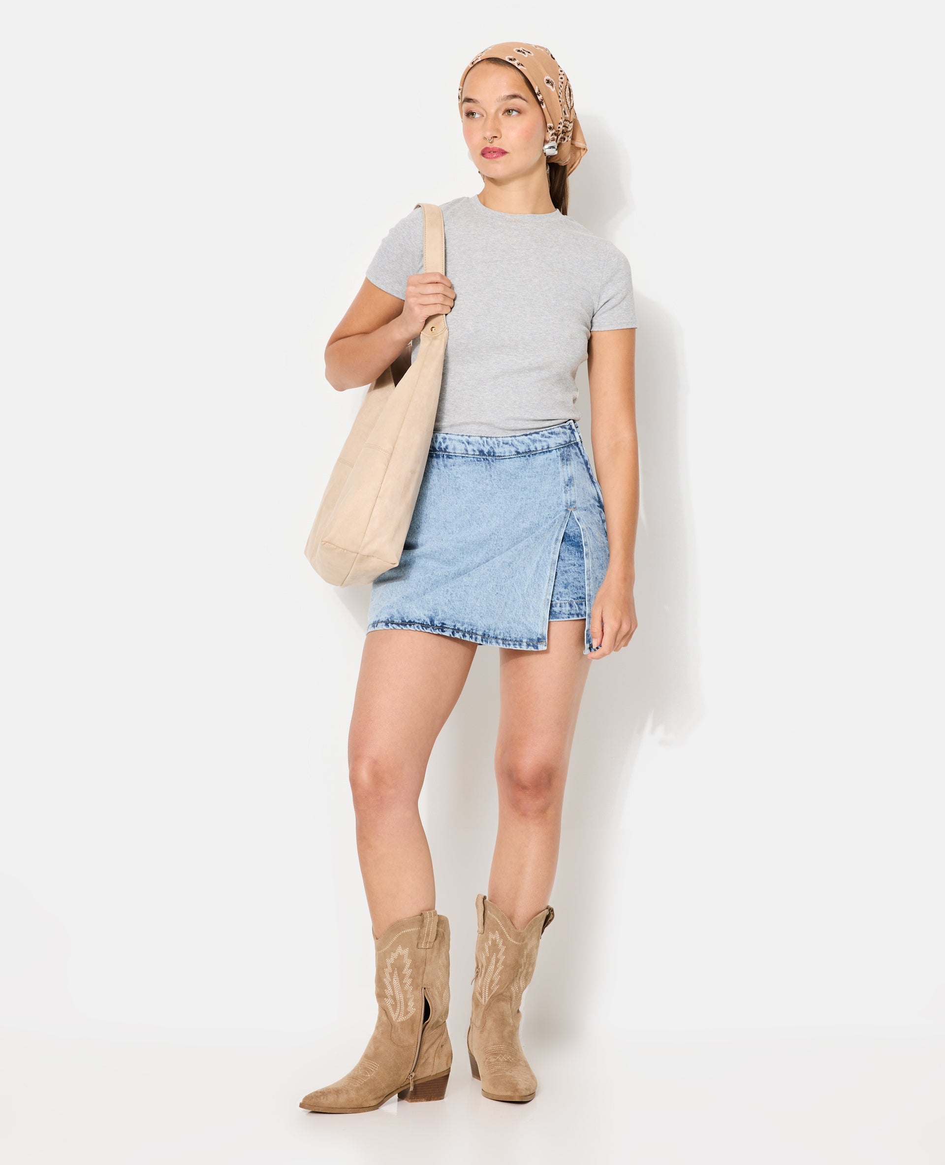 Jupe-short en jean