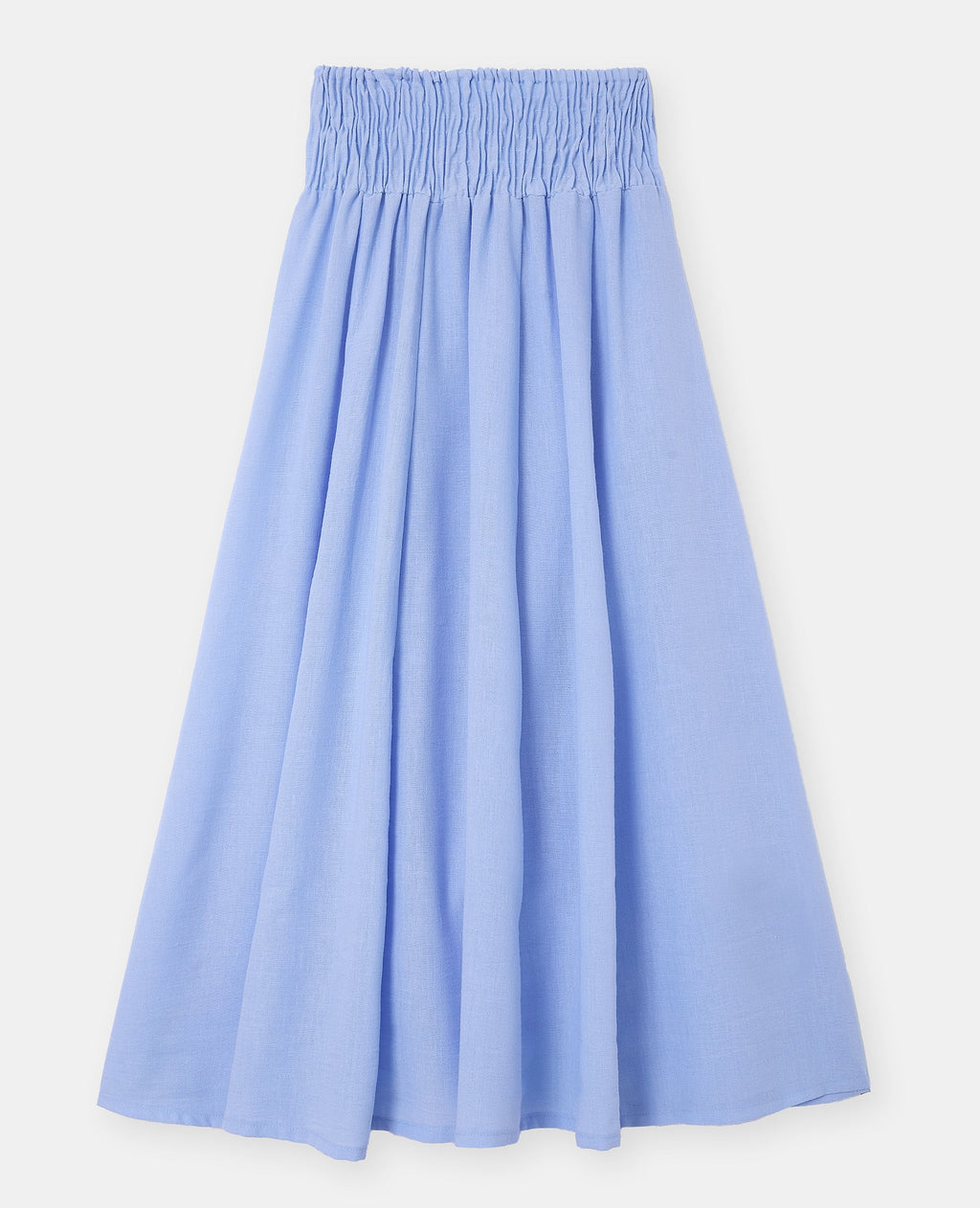 Jupe longue et évasée avec ceinture smock