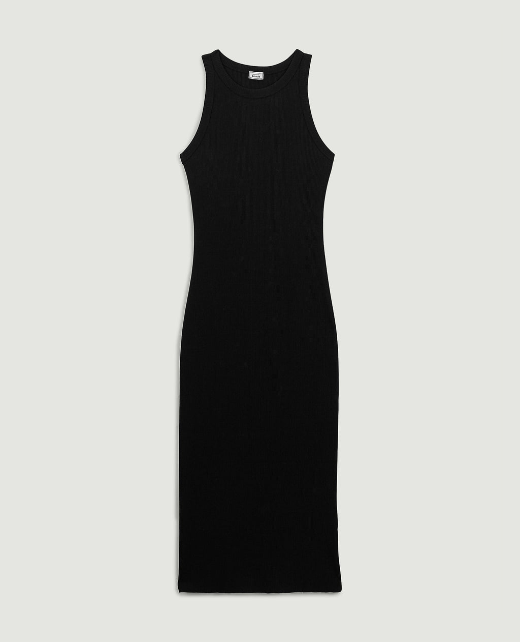 Robe débardeur midi en maille côtelée