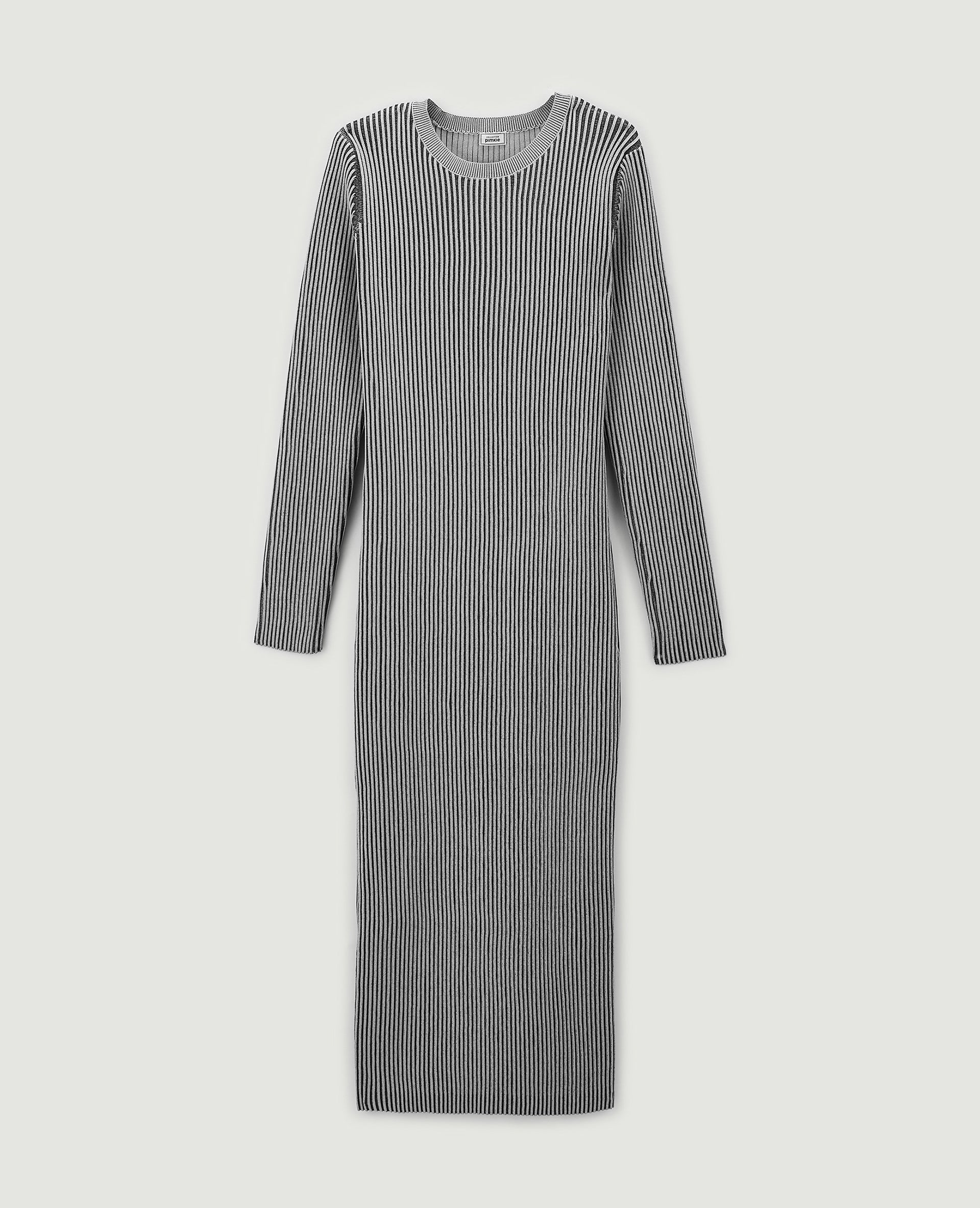 Robe longue en maille avec effet vanisé