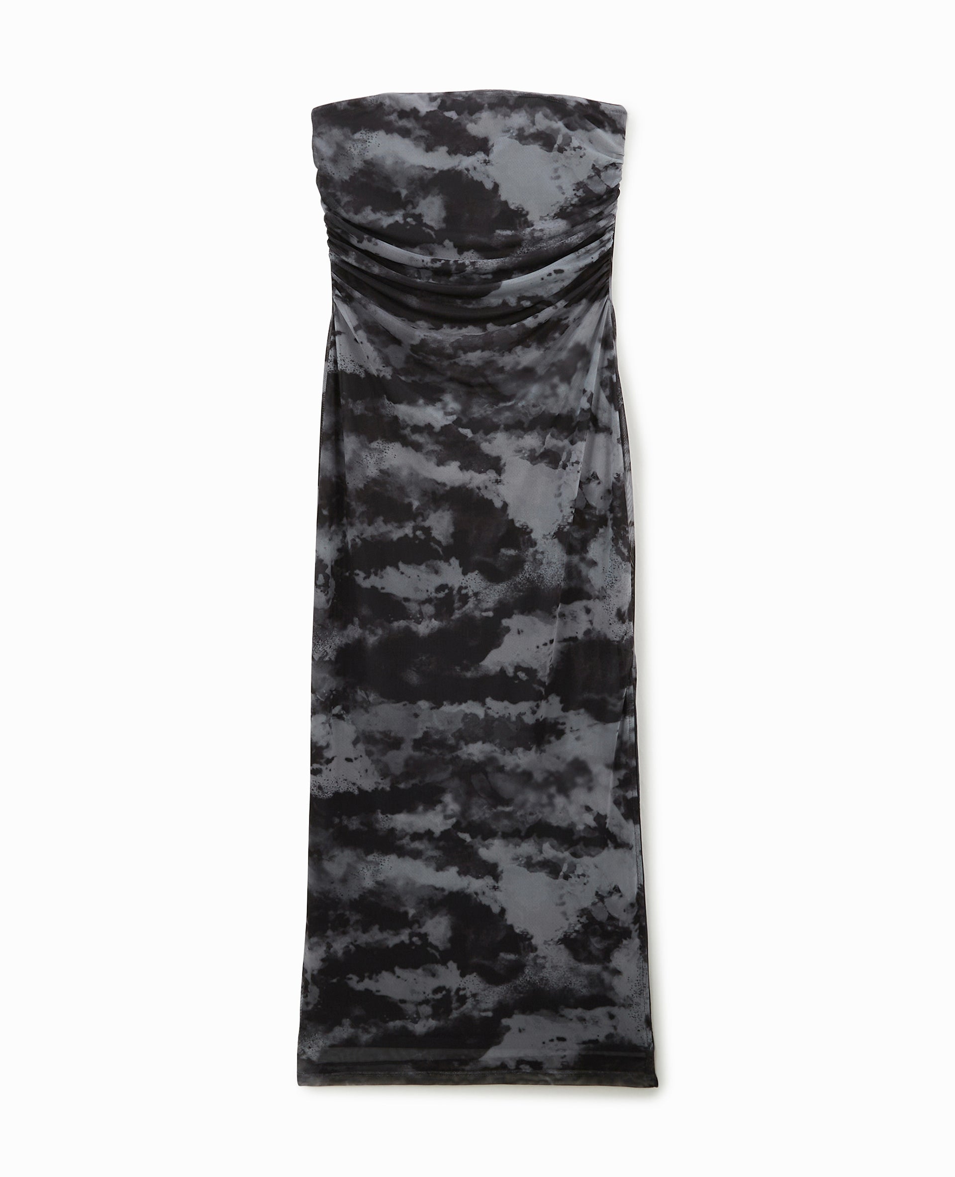 Robe longue bustier en tulle