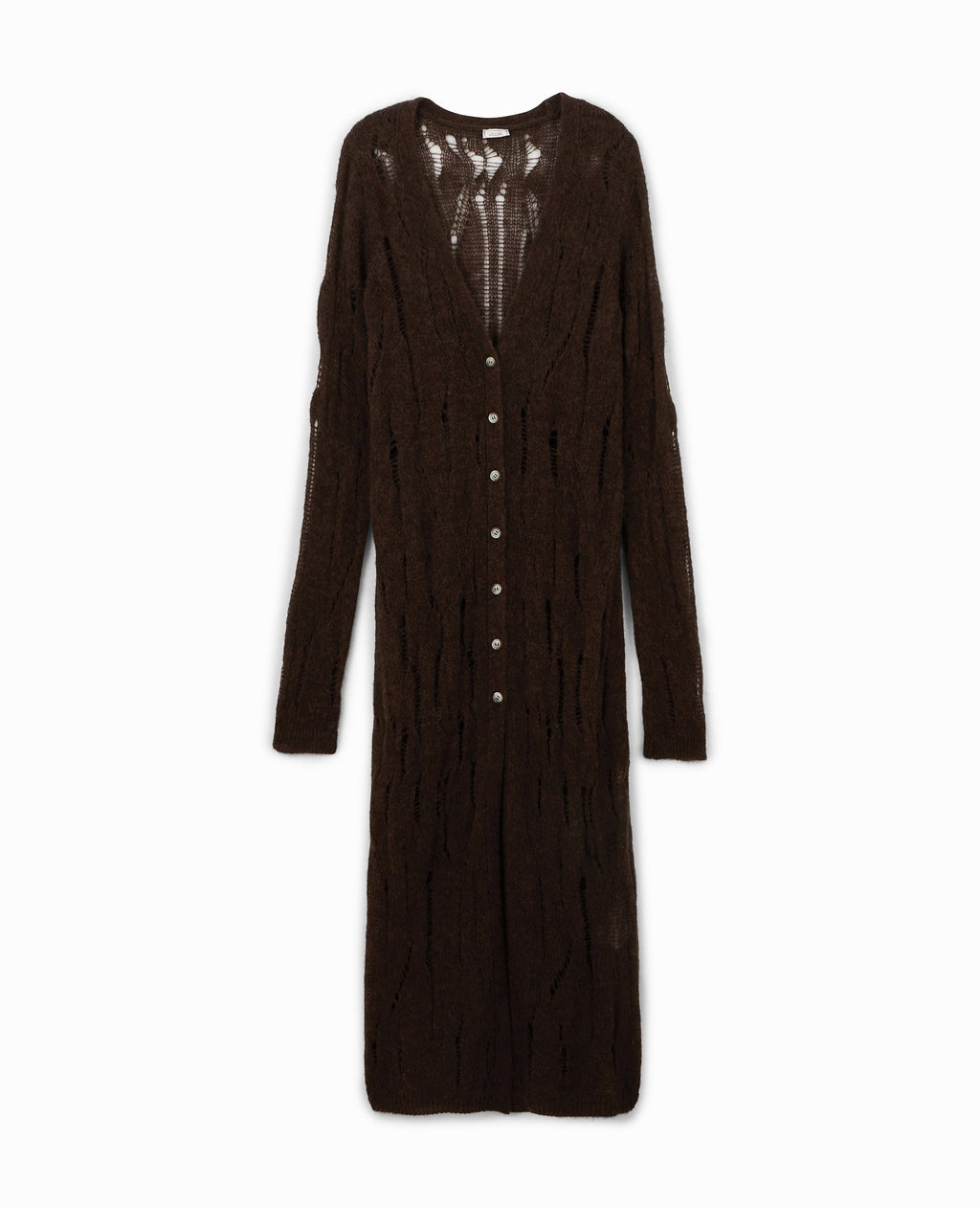 Robe longue en maille ajourée