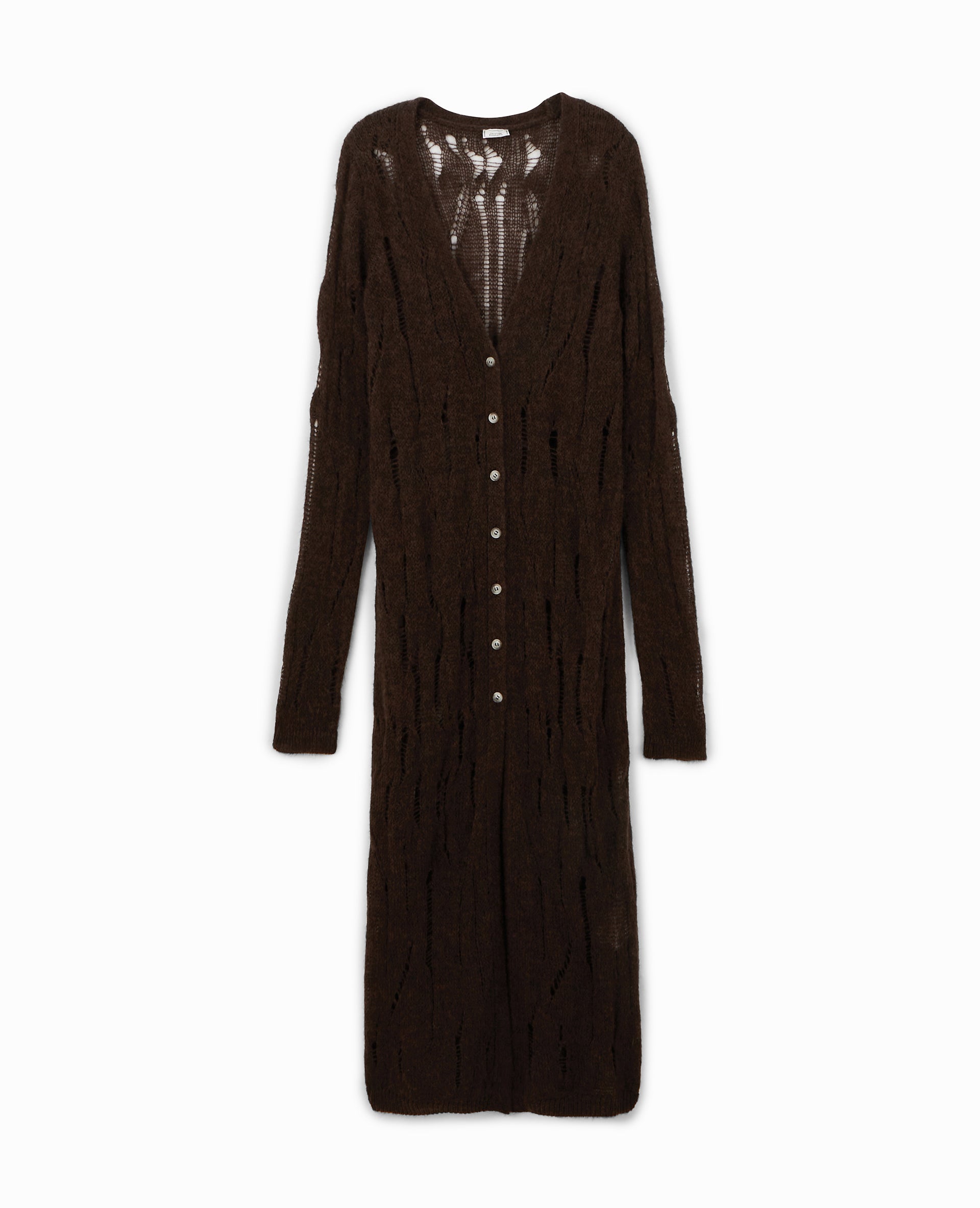 Robe longue en maille ajourée