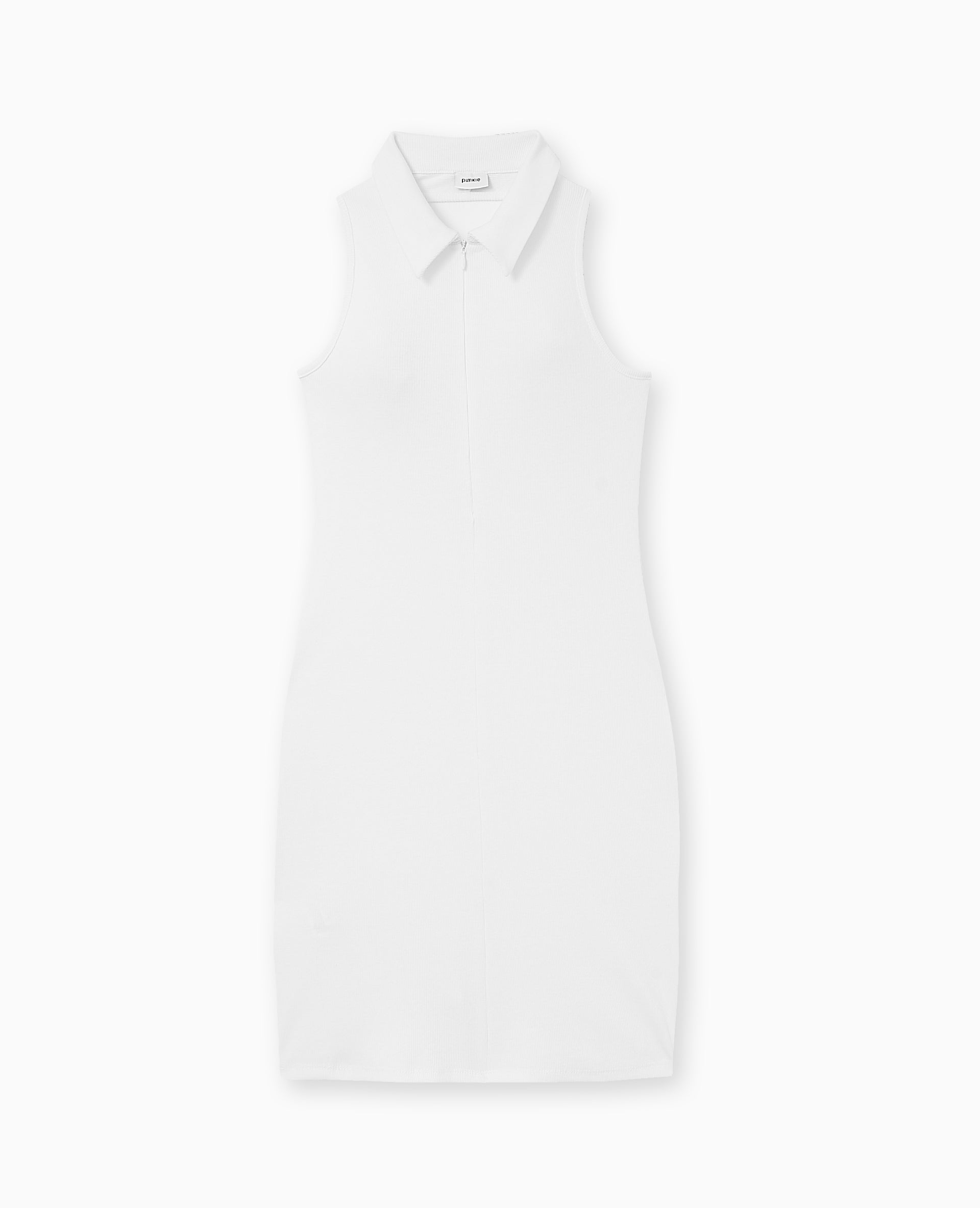 Robe courte dos-nu avec col