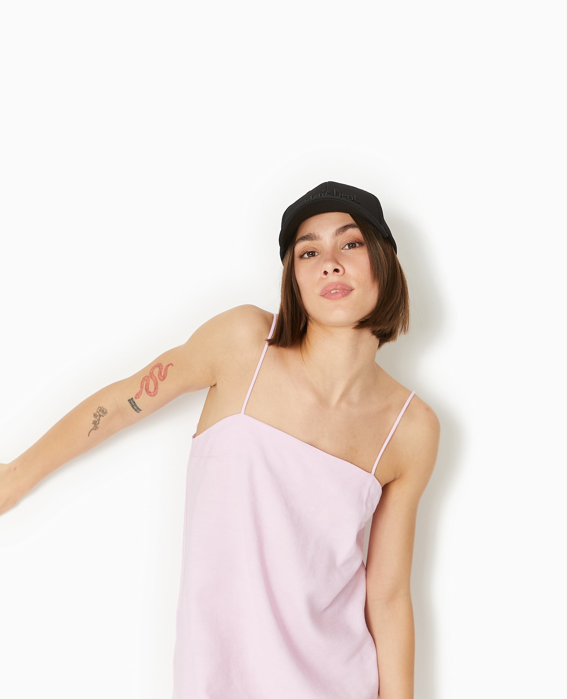 Robe courte avec bretelles à nouer