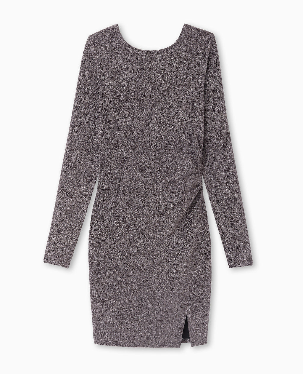 Robe moulante en maille lurex dos encolure carrée