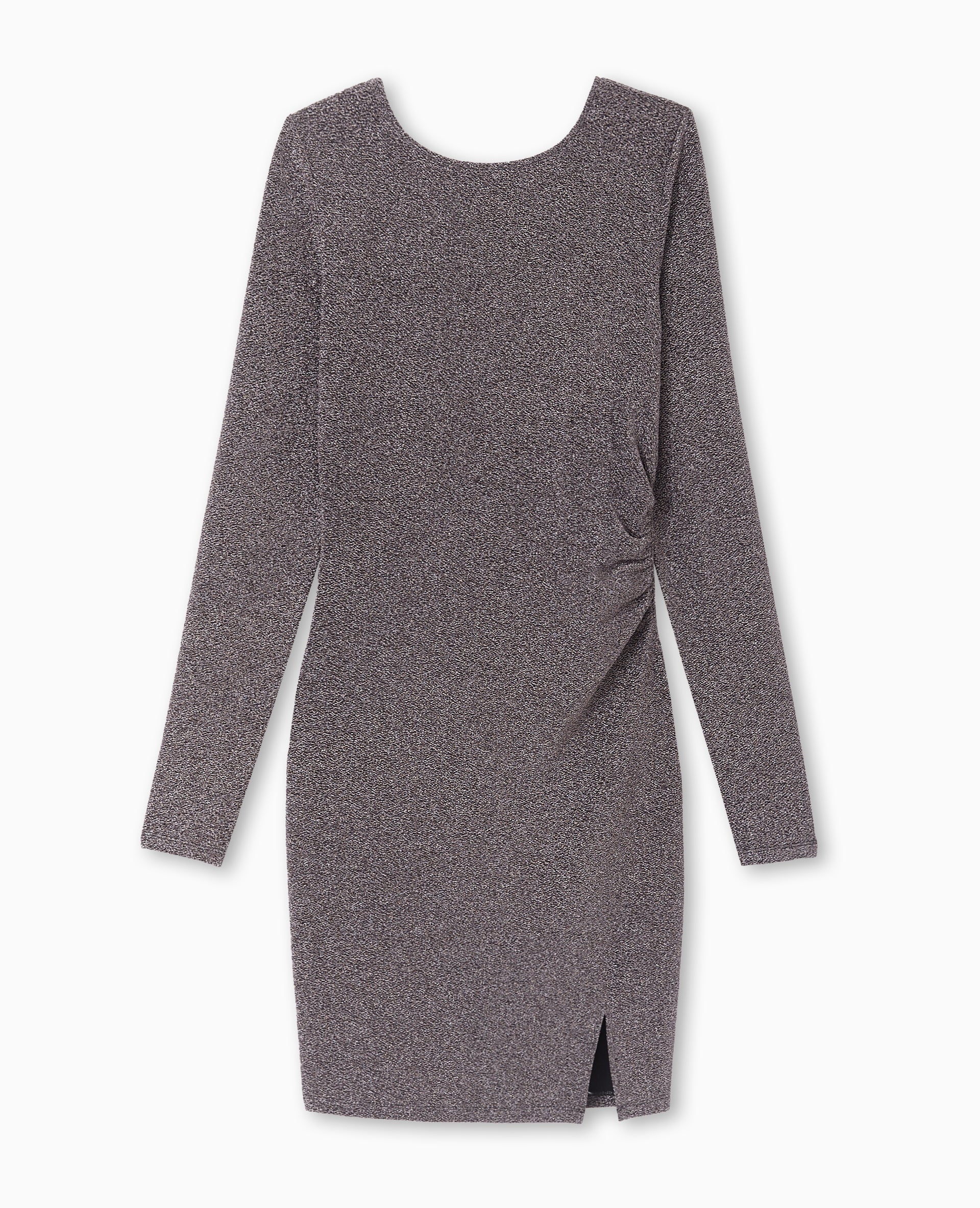 Robe moulante en maille lurex dos encolure carrée