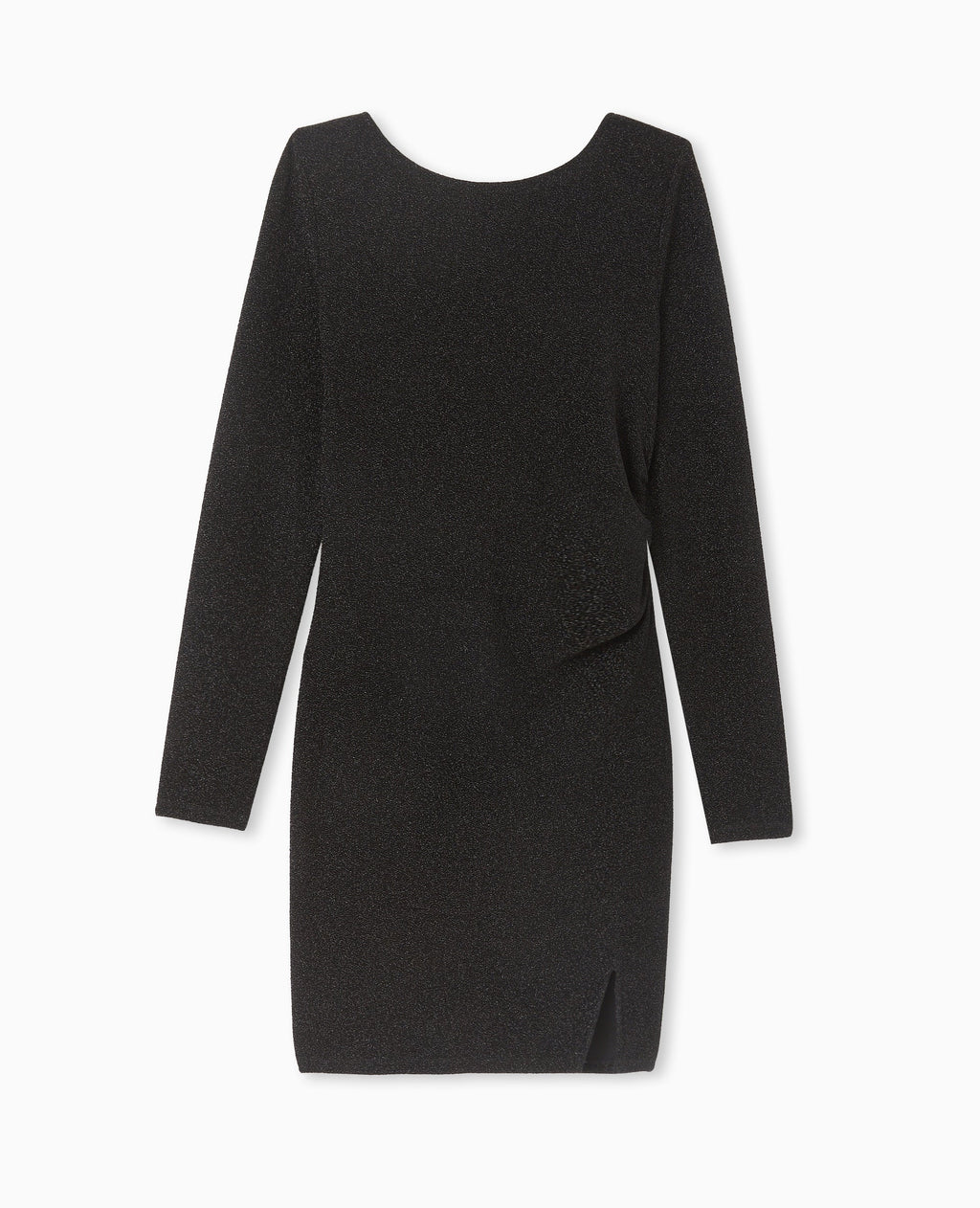 Robe moulante en maille lurex dos encolure carrée