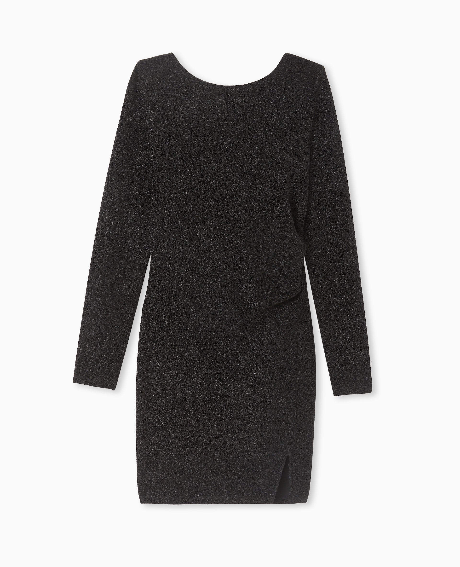 Robe moulante en maille lurex dos encolure carrée