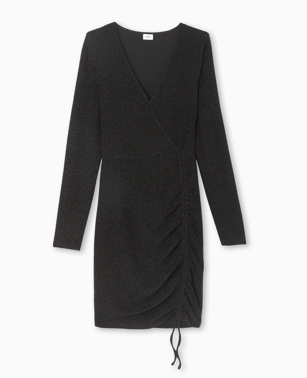 Robe moulante en maille lurex encolure V