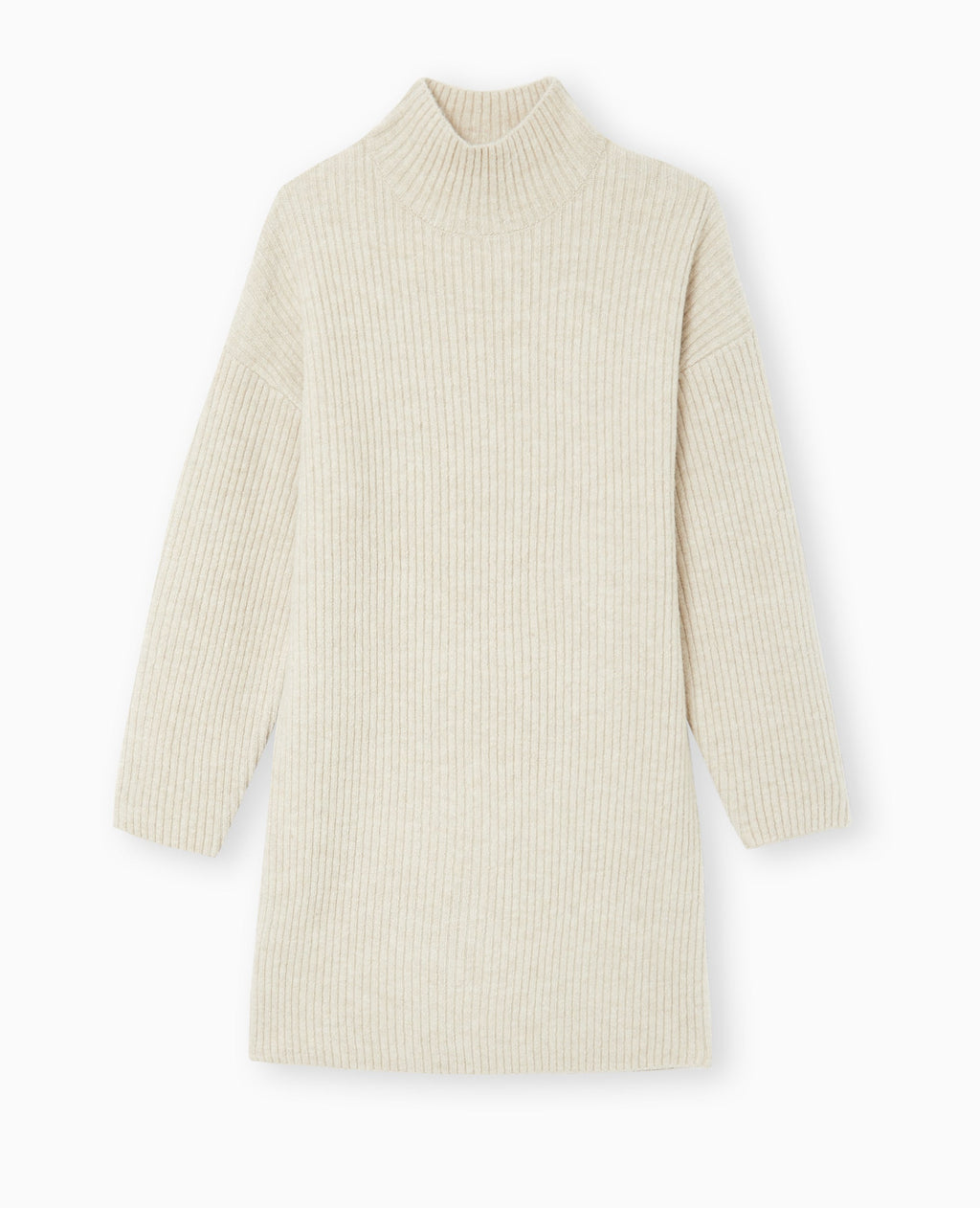 Robe courte en maille côtelée