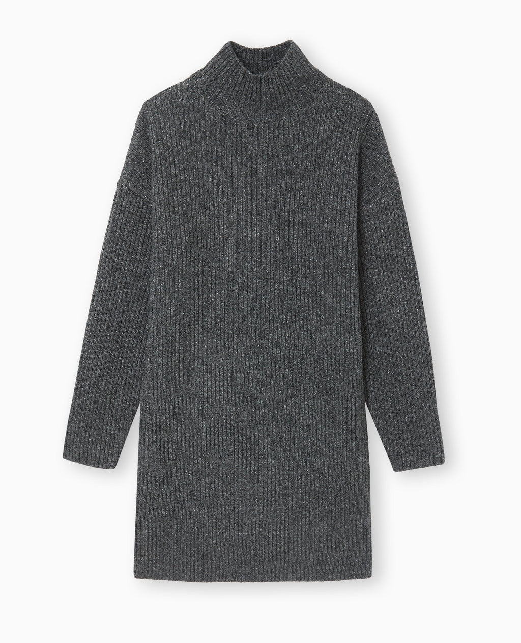 Robe courte en maille côtelée