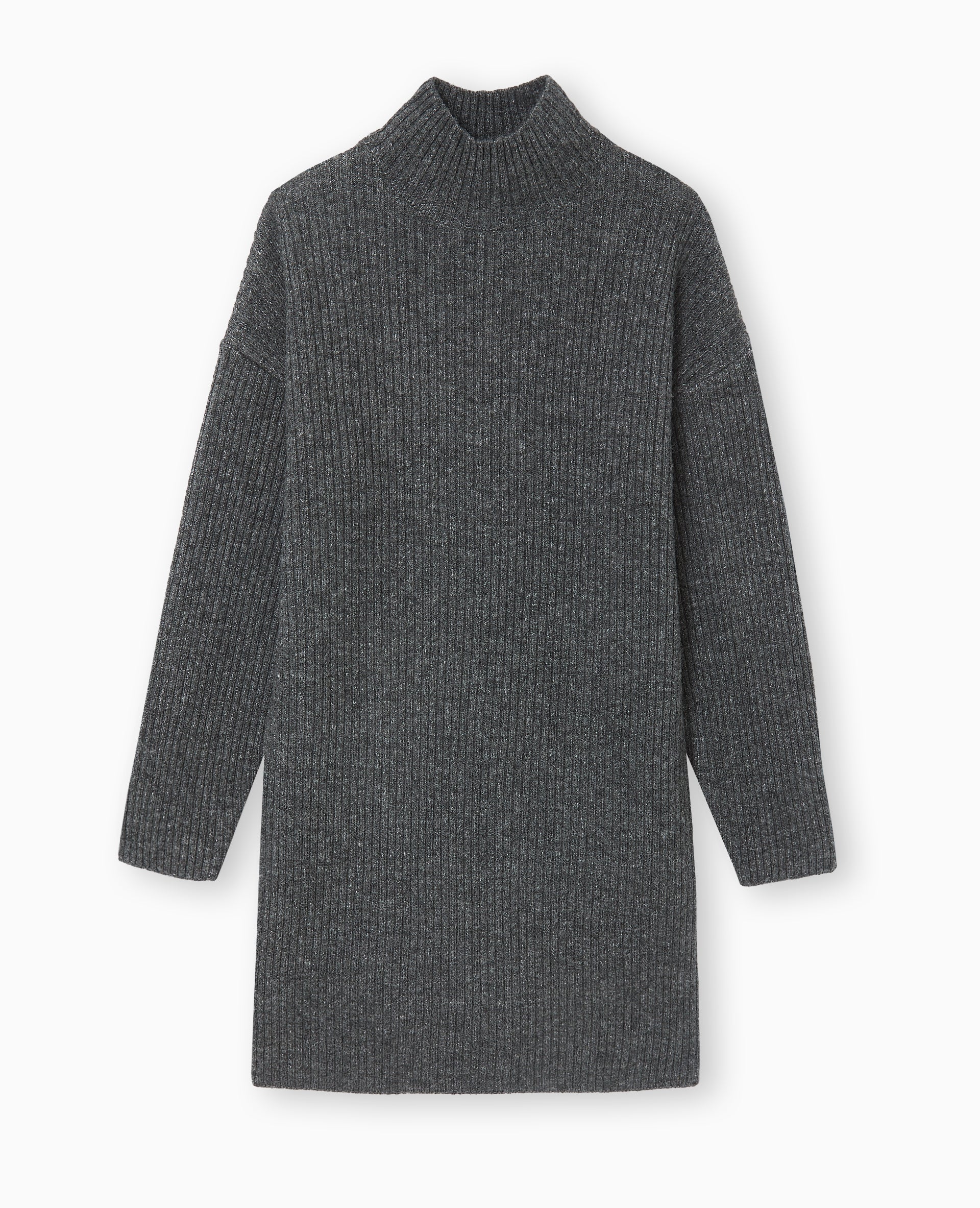 Robe courte en maille côtelée