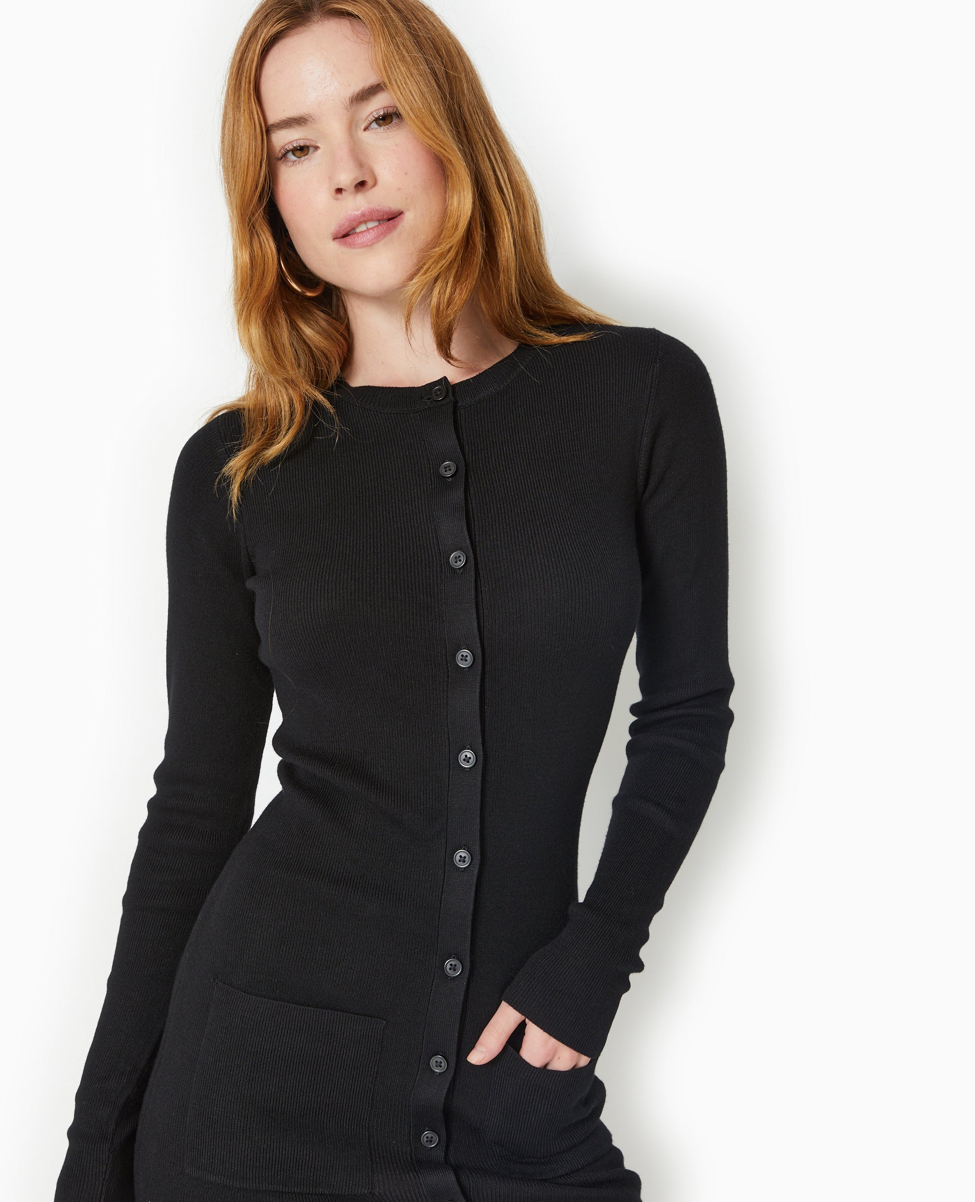 Robe boutonnée en maille