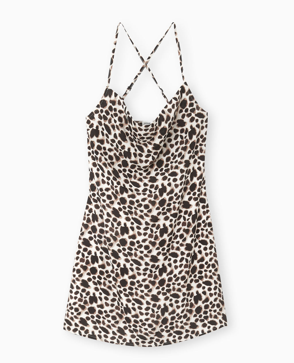 Robe courte fines bretelles motif léopard