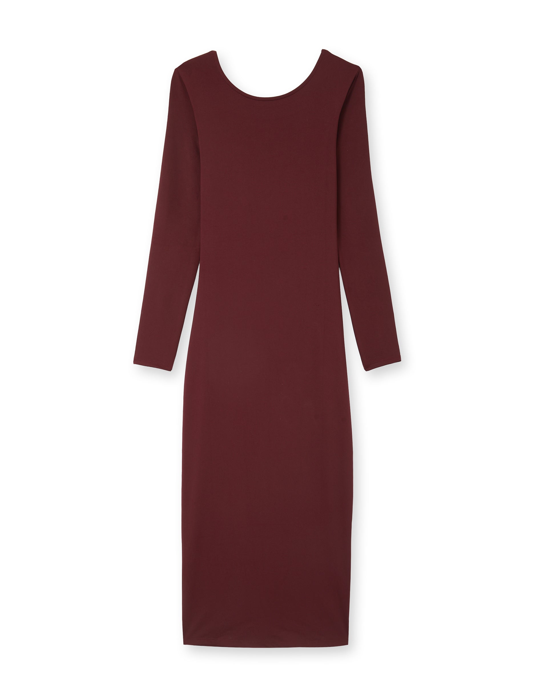 Robe longue en maille stretch dos ouvert
