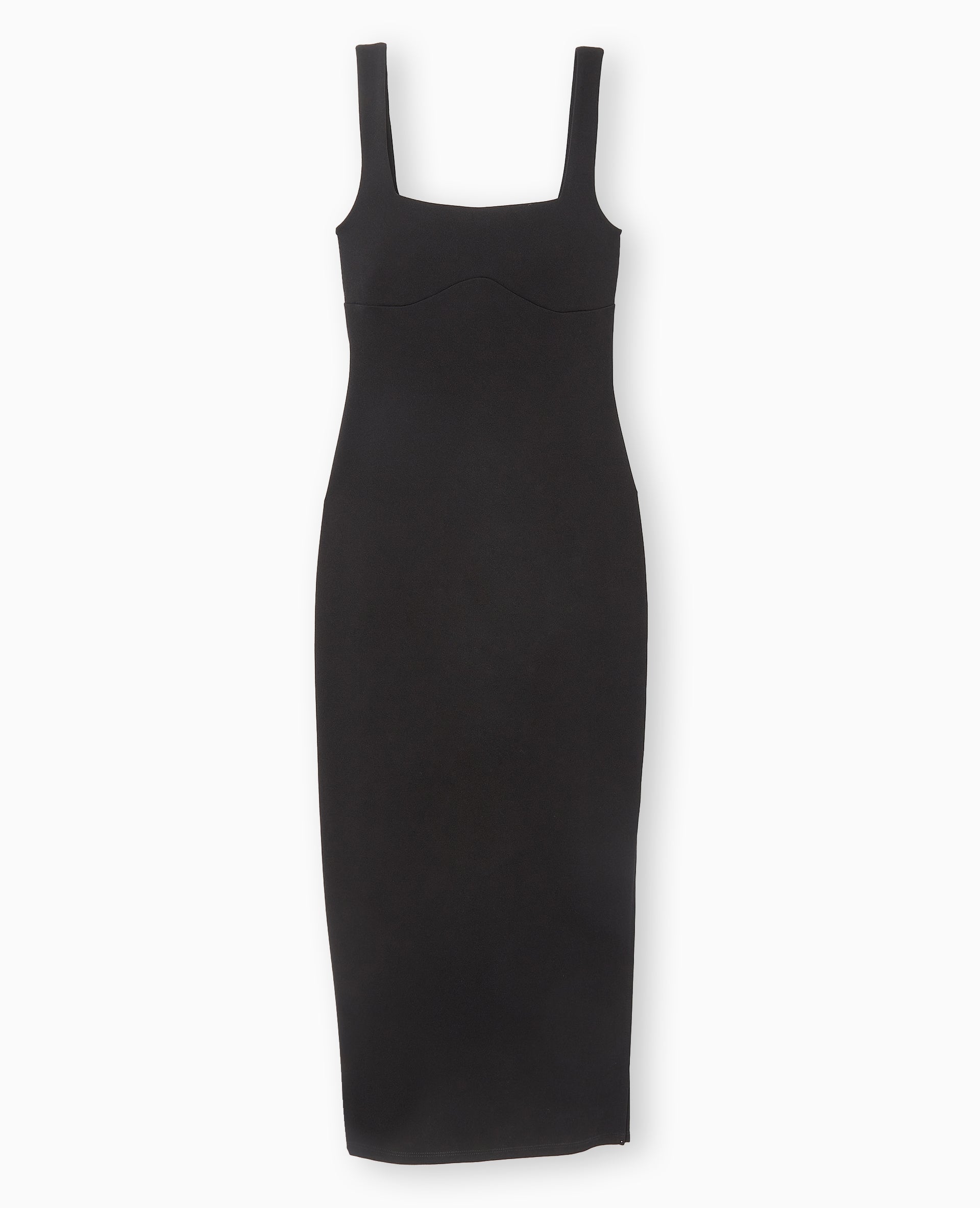 Robe longue à bretelles encolure carrée