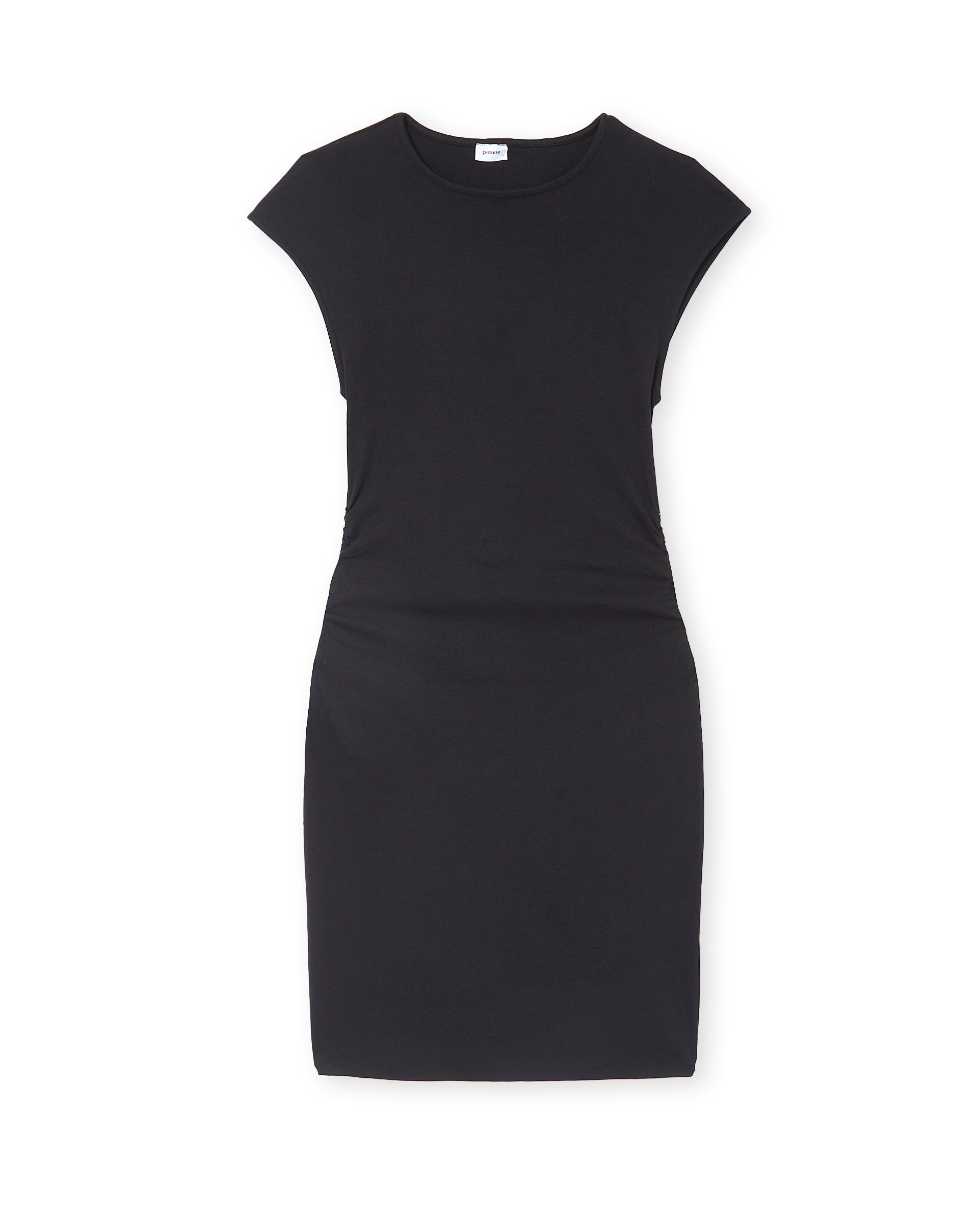 Robe courte sans manches avec fronces côtés