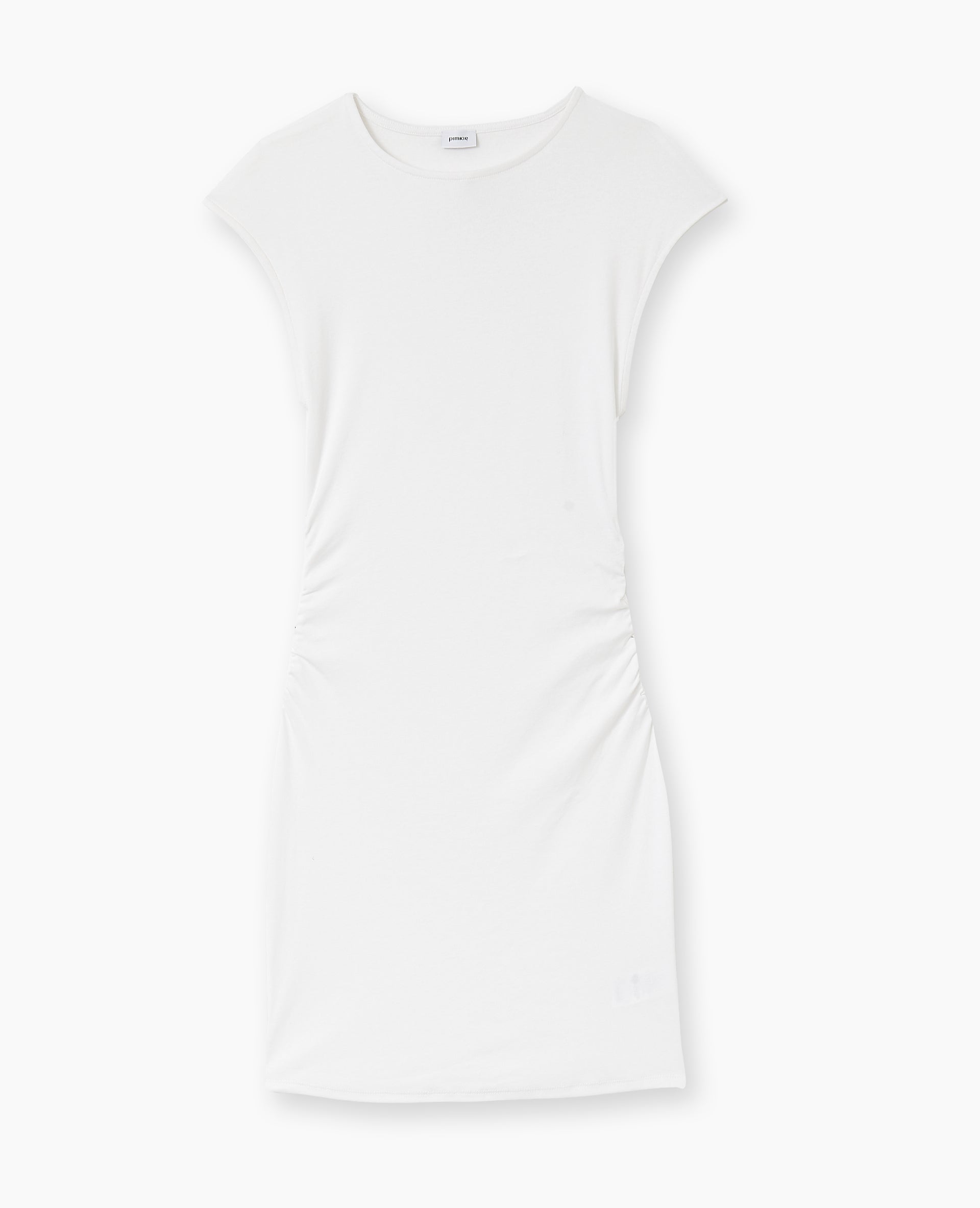 Robe courte sans manches avec fronces côtés