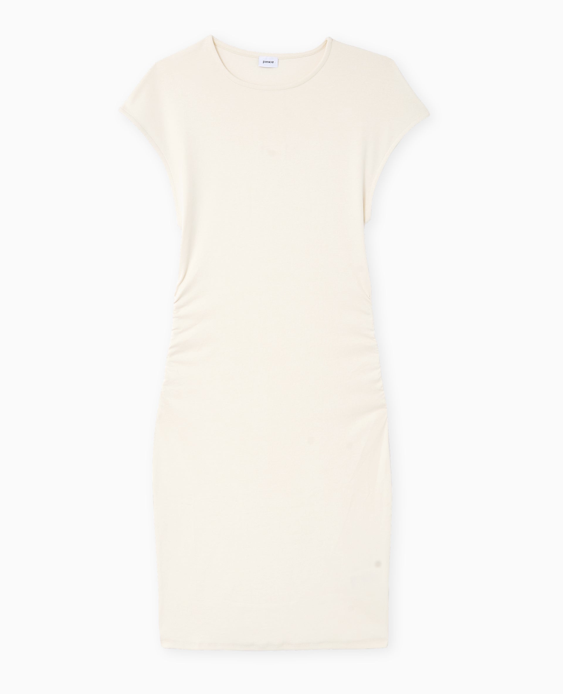 Robe courte sans manches avec fronces côtés