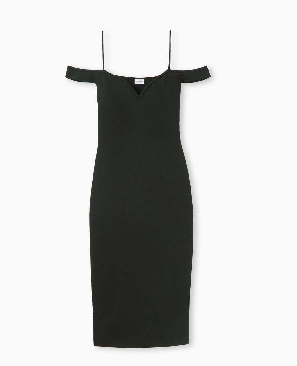Robe en maille encolure Bardot