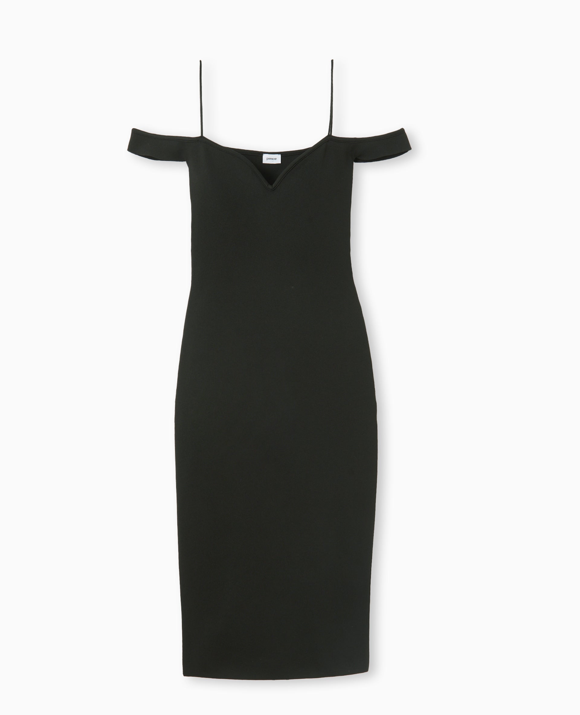 Robe en maille encolure Bardot