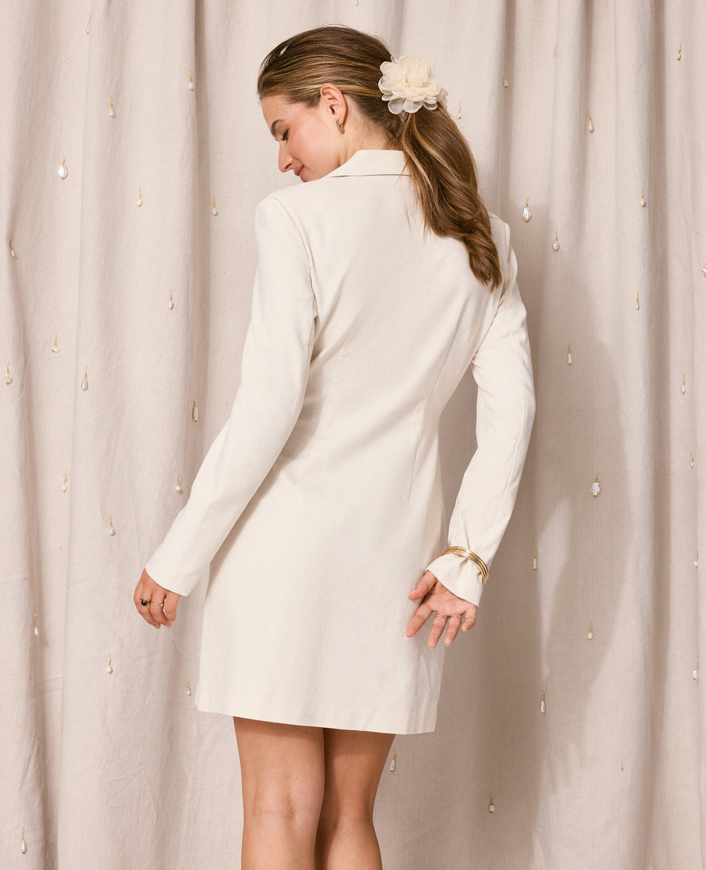 Robe blazer avec ouverture taille