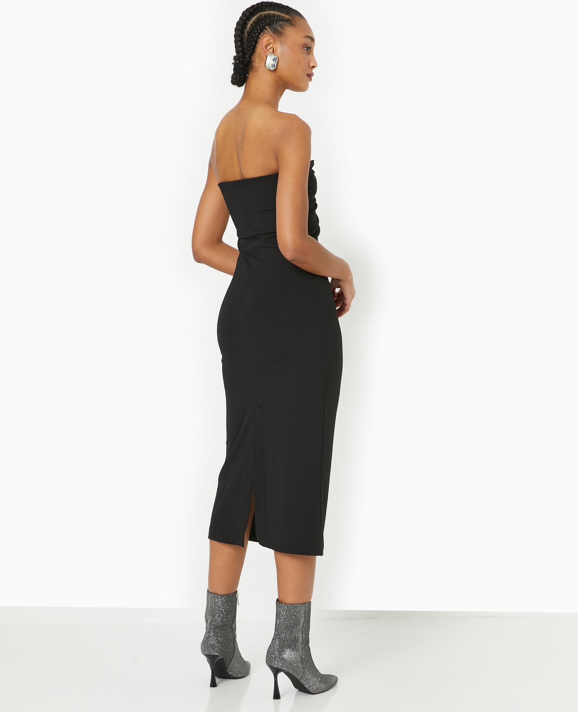 Robe longue bustier avec encolure cœur