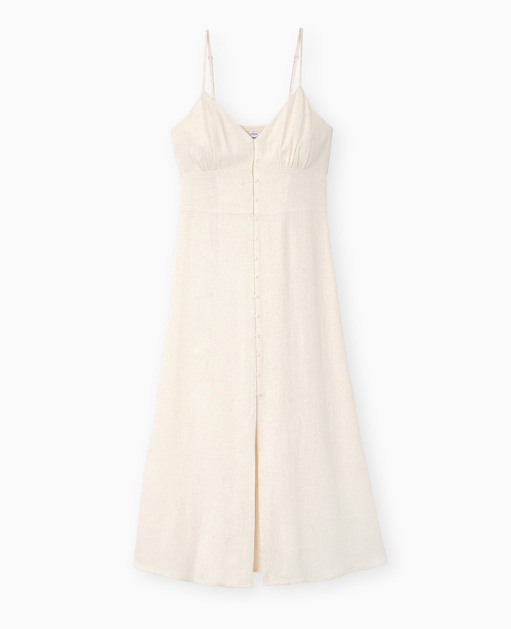 Robe longue boutonnée avec lin