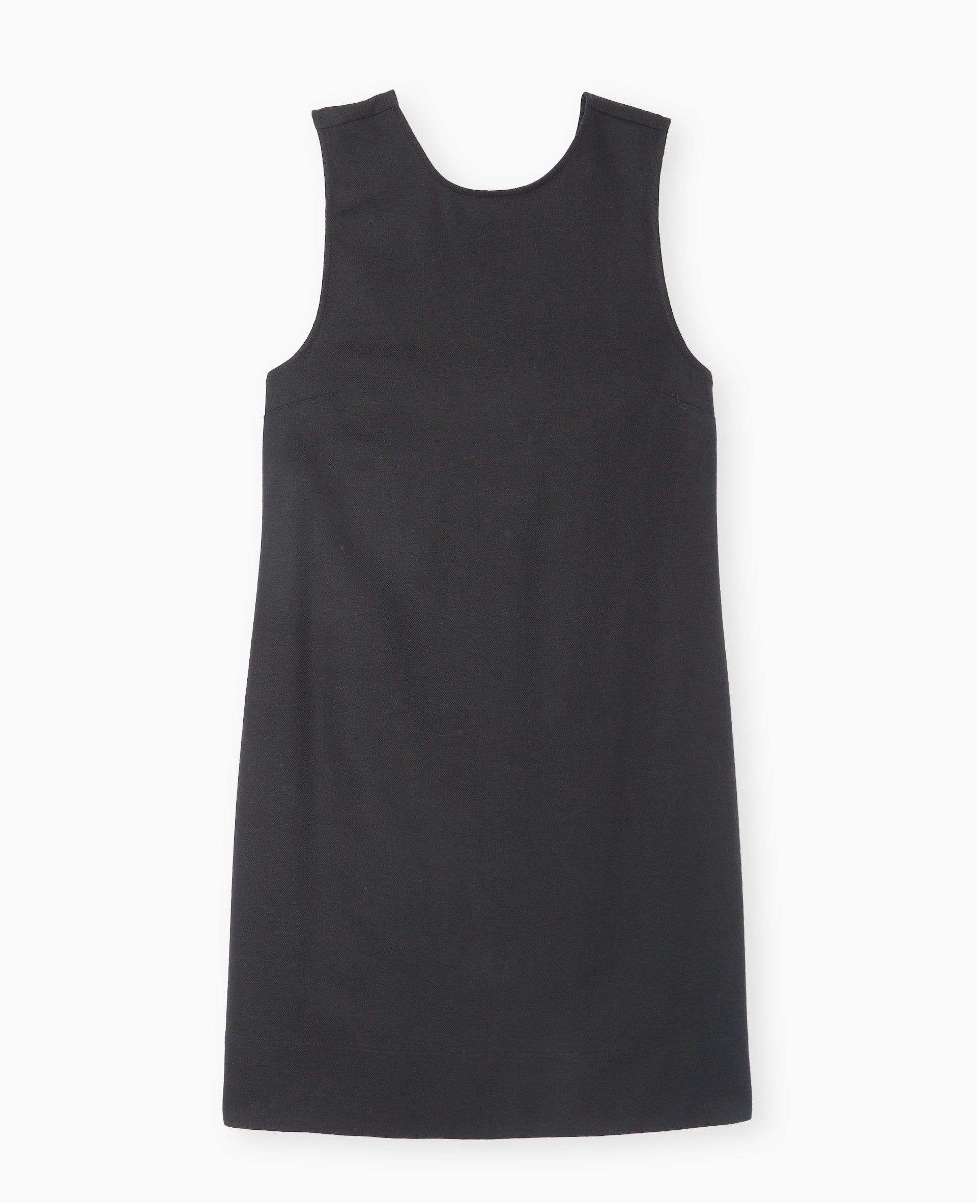 Robe courte lin avec dos dégagé et boutonné