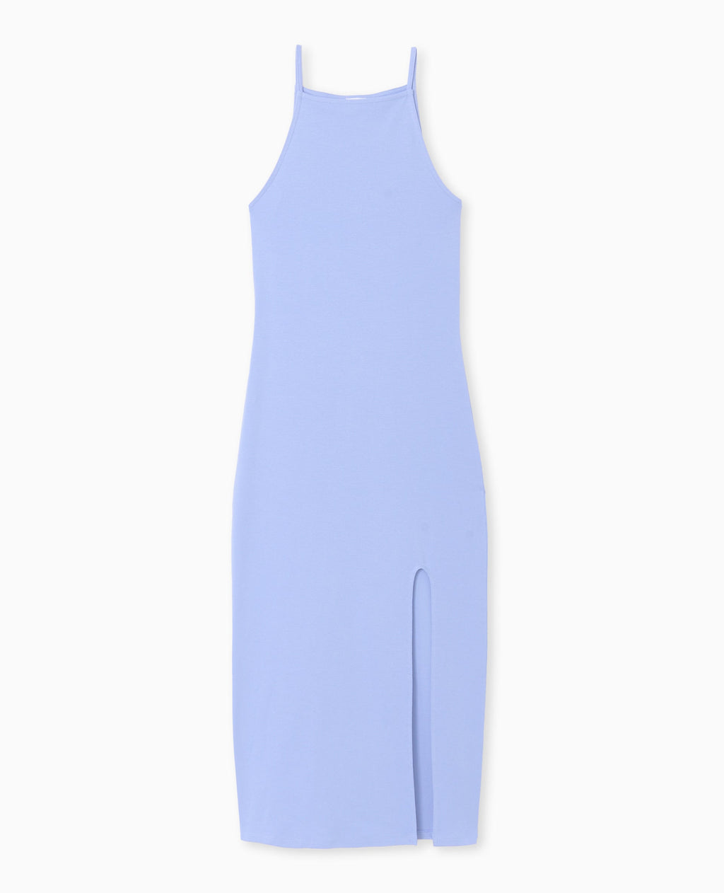 Robe longue à bretelles avec fente