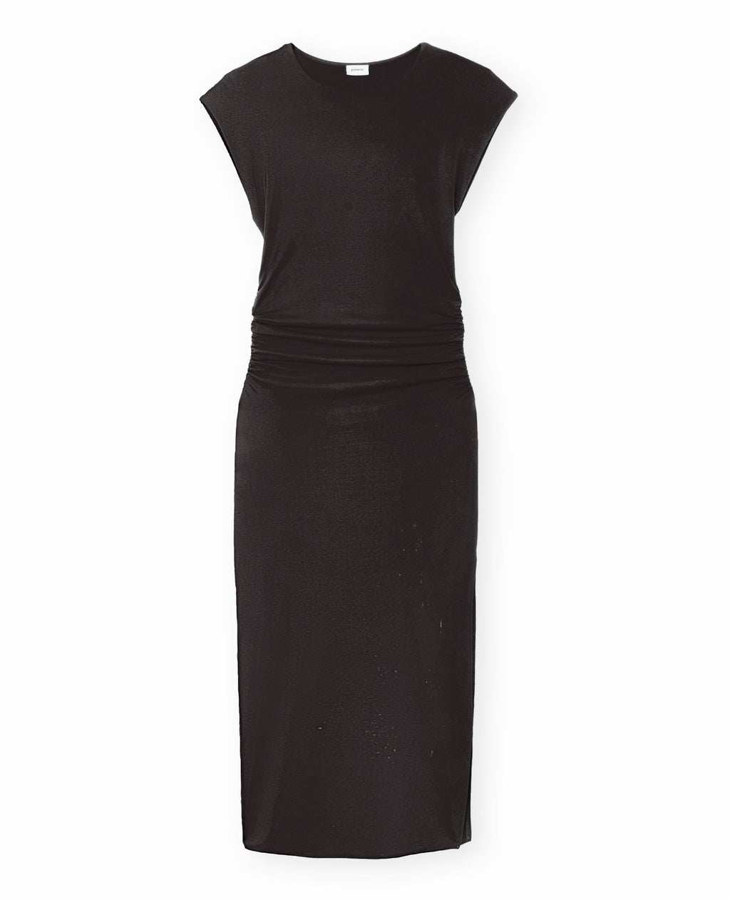 Robe longue sans manches avec fronces