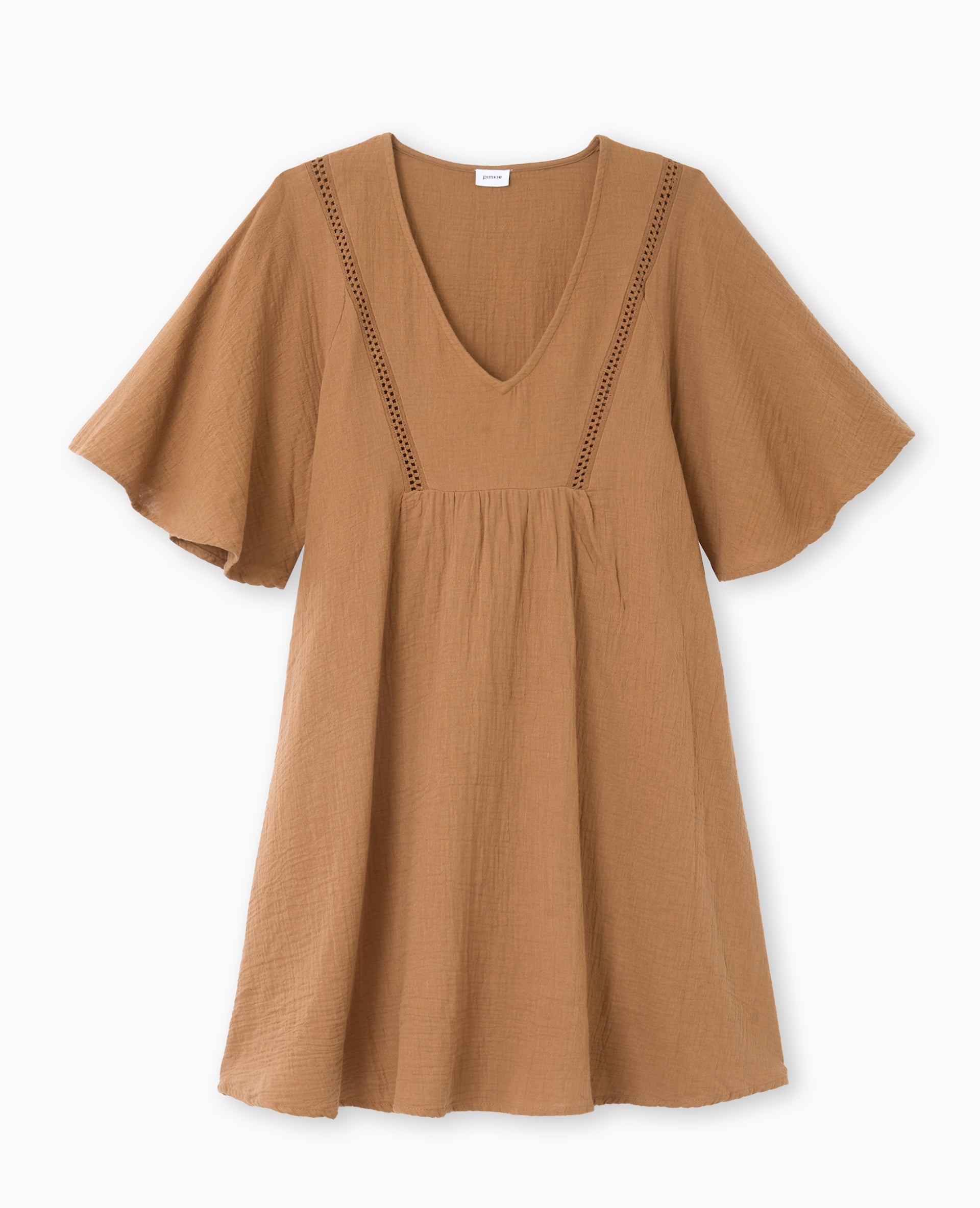 Robe courte et ample en gaze de coton