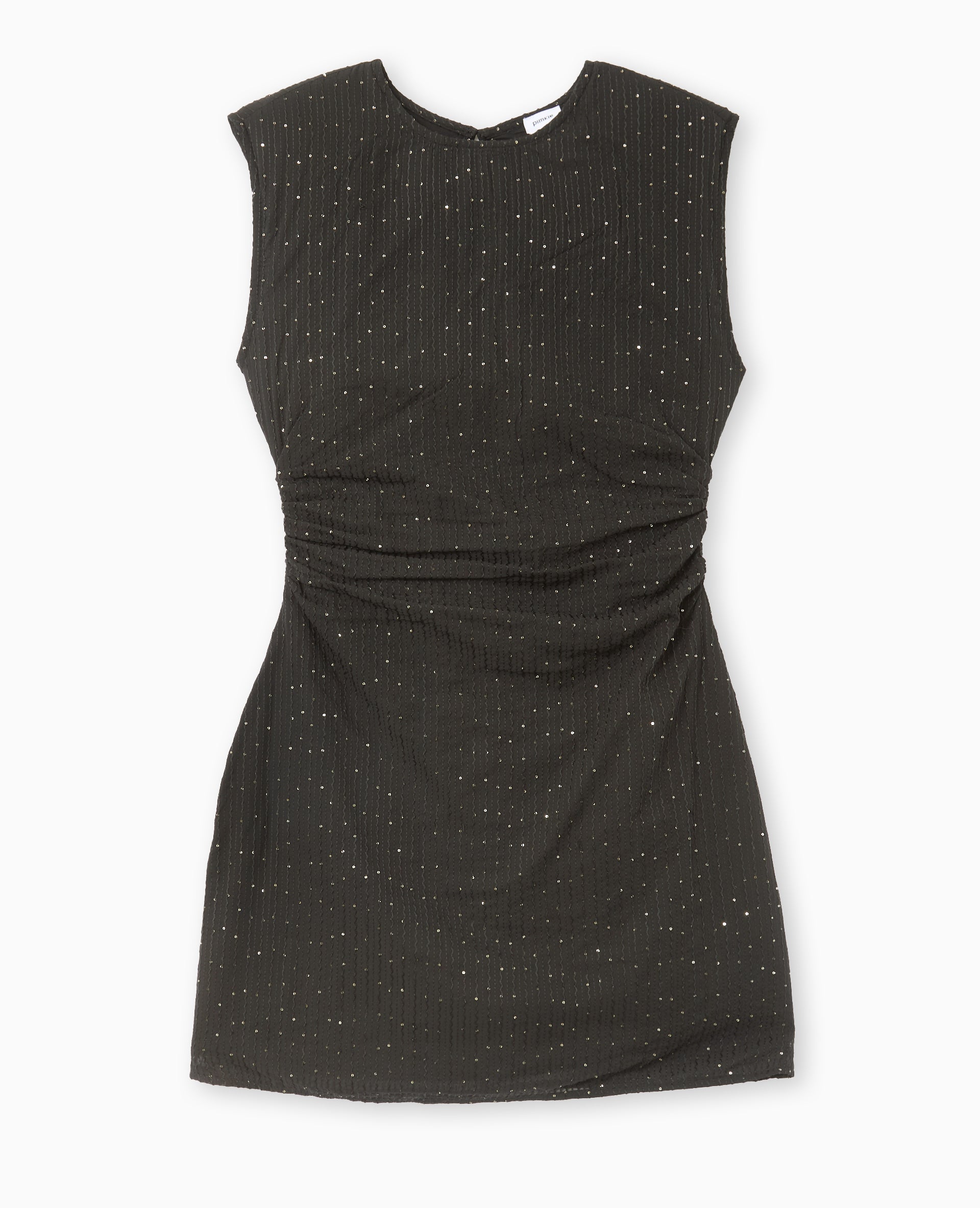 Robe courte en tissu fantaisie avec sequins