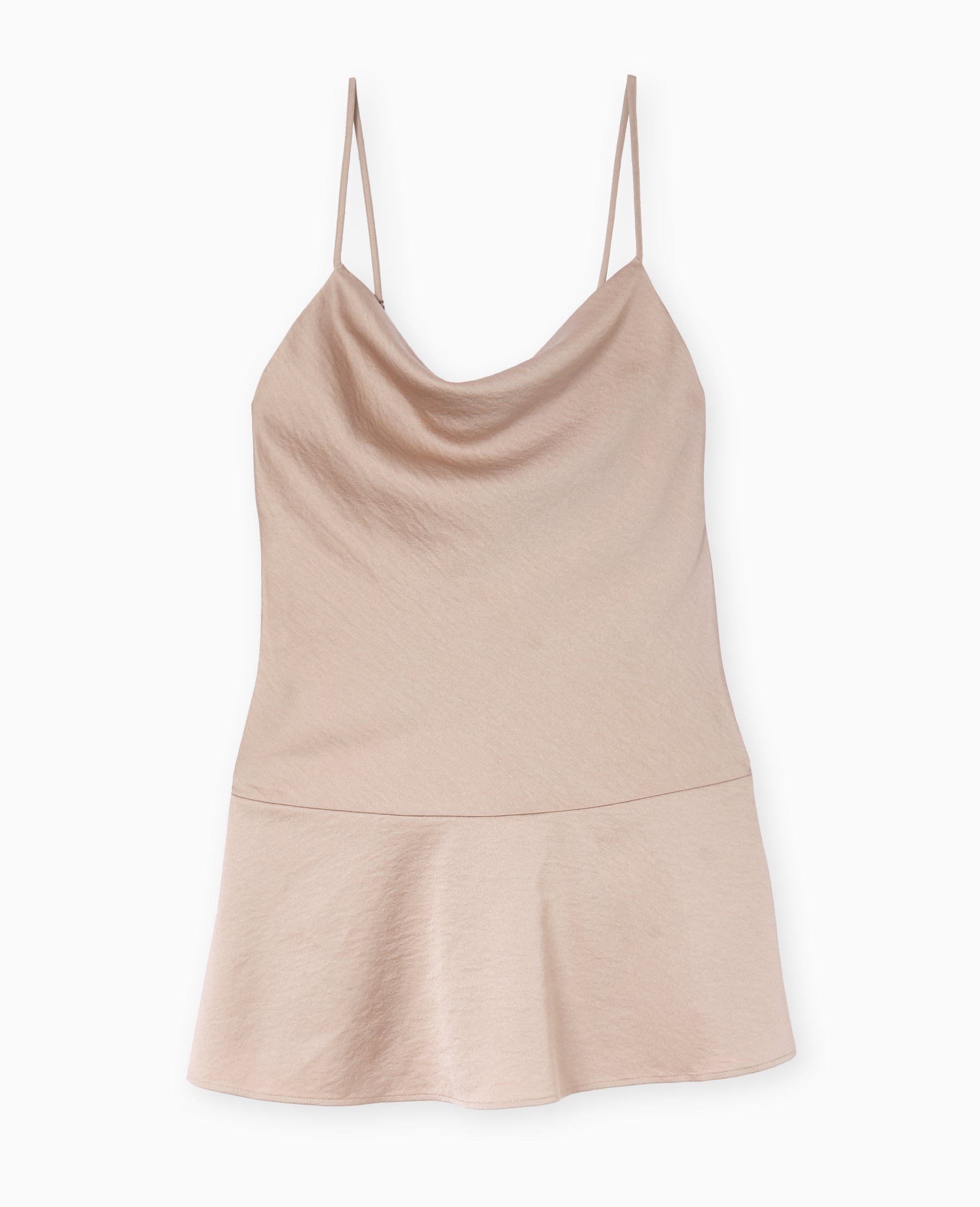 Robe courte en tissu satiné col bénitier