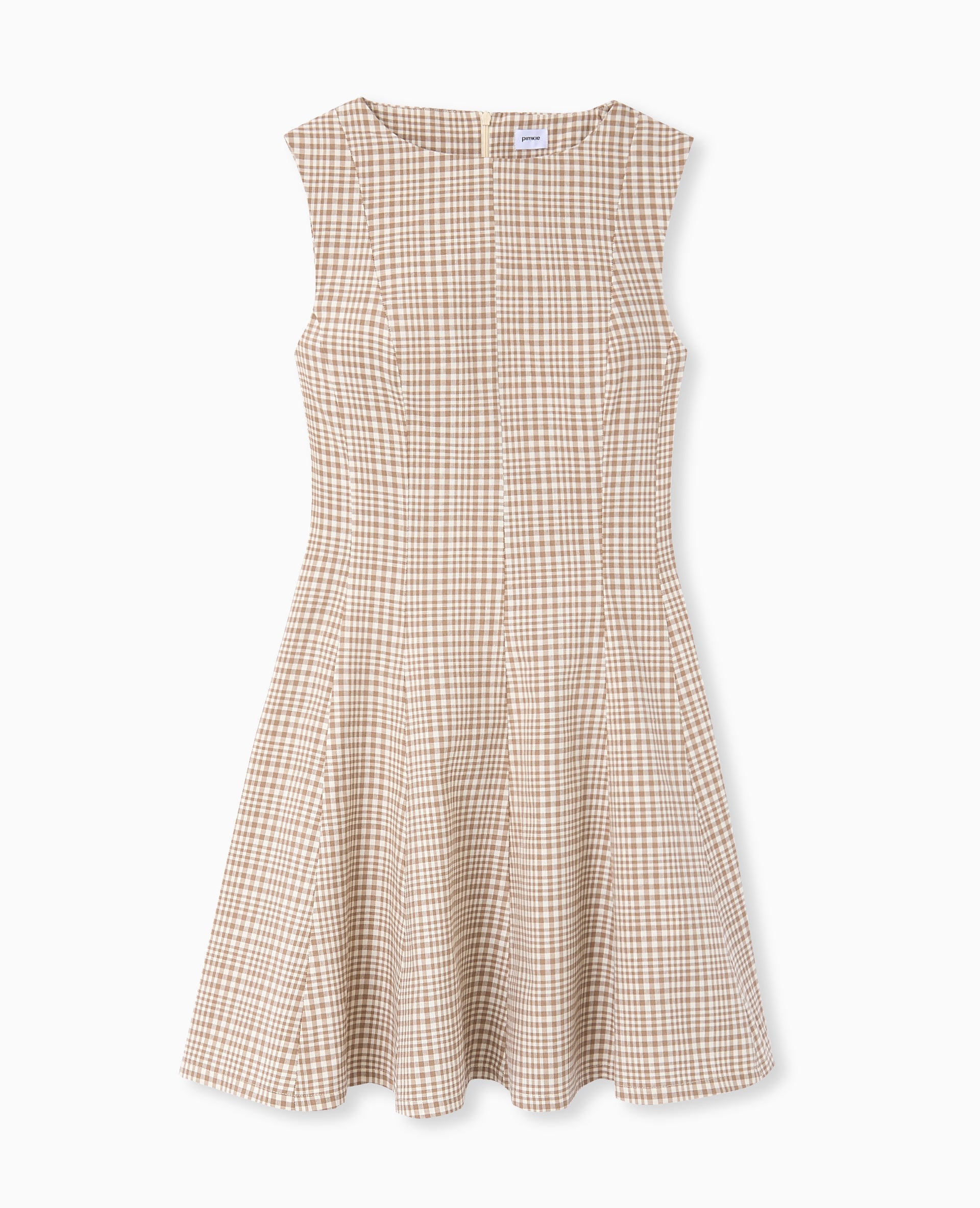 Robe courte patineuse motif carreaux