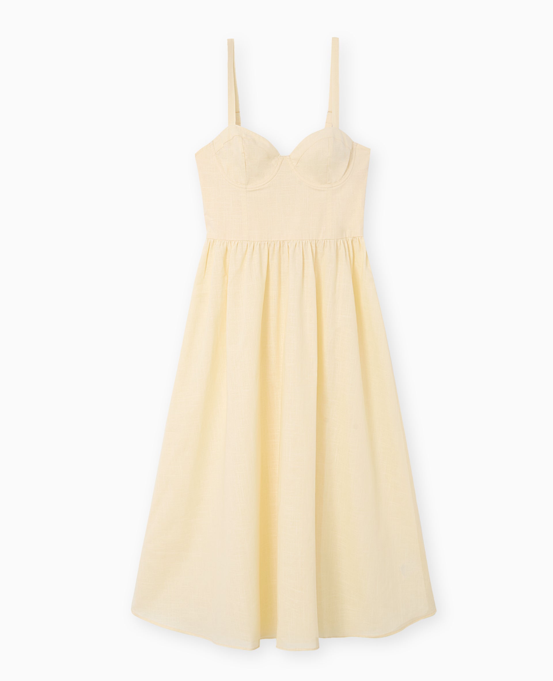 Robe longue encolure balconnet