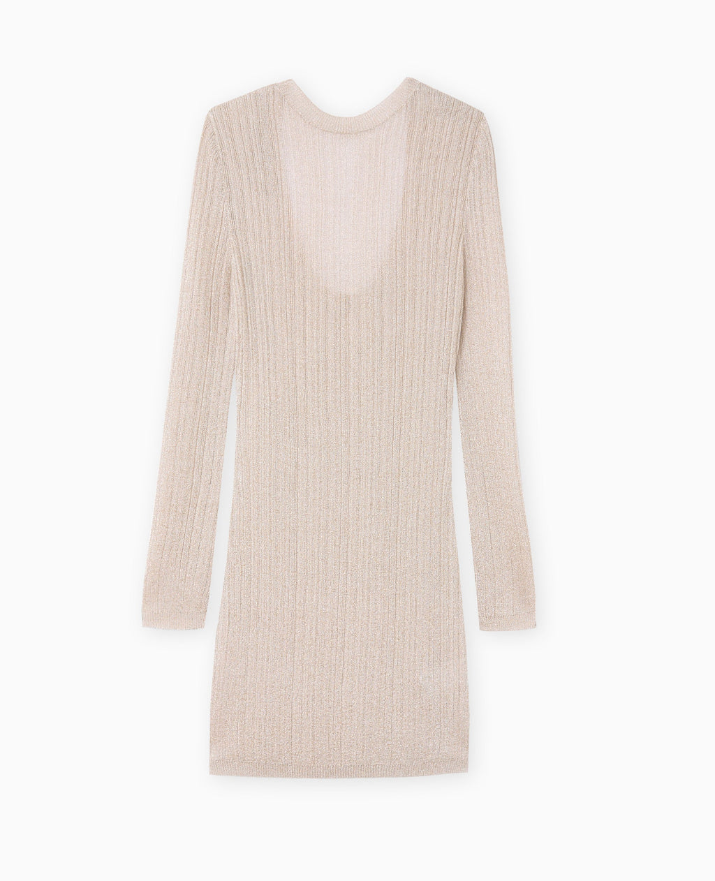 Robe moulante en maille avec lurex dos dégagé