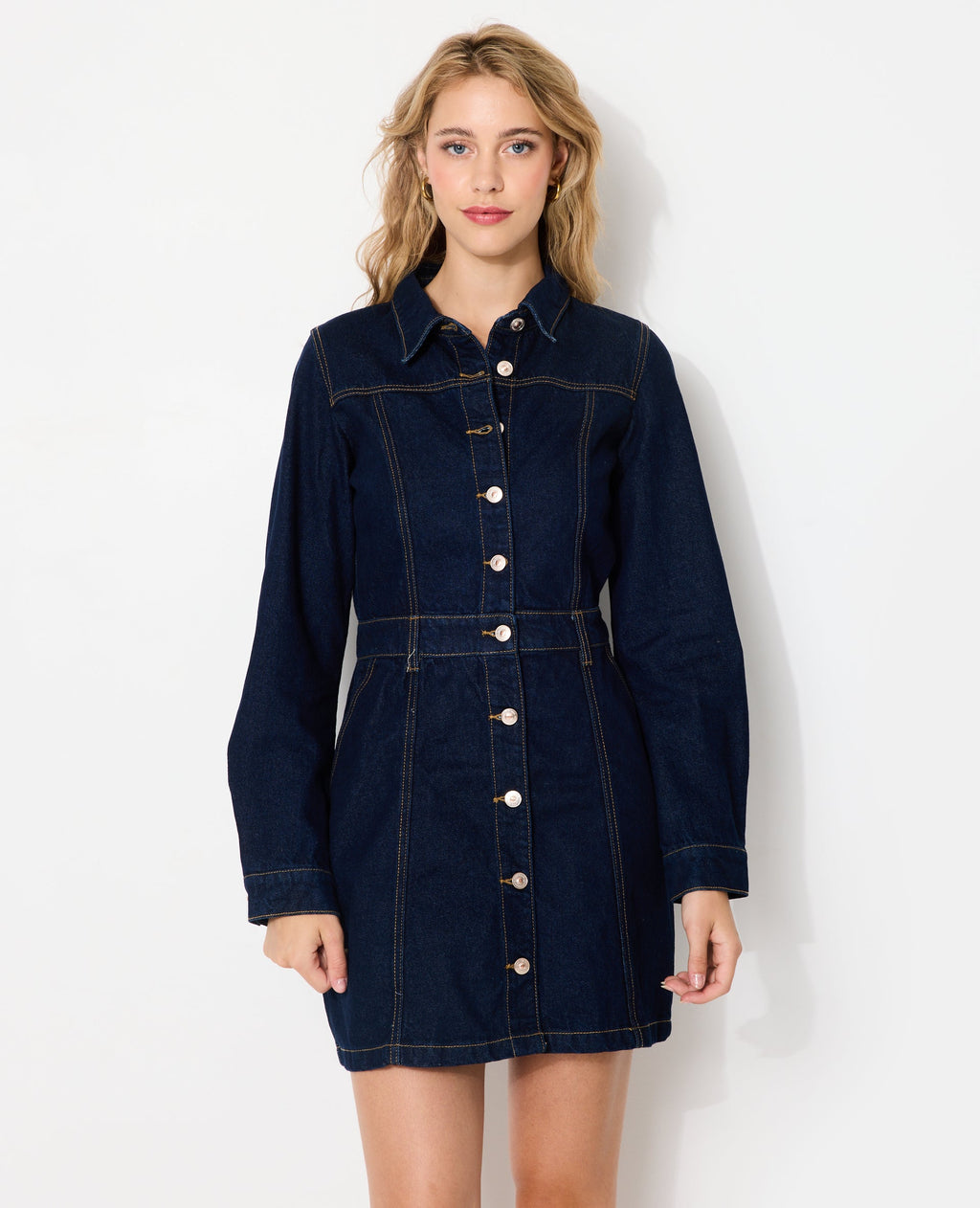 Robe boutonnée en jean