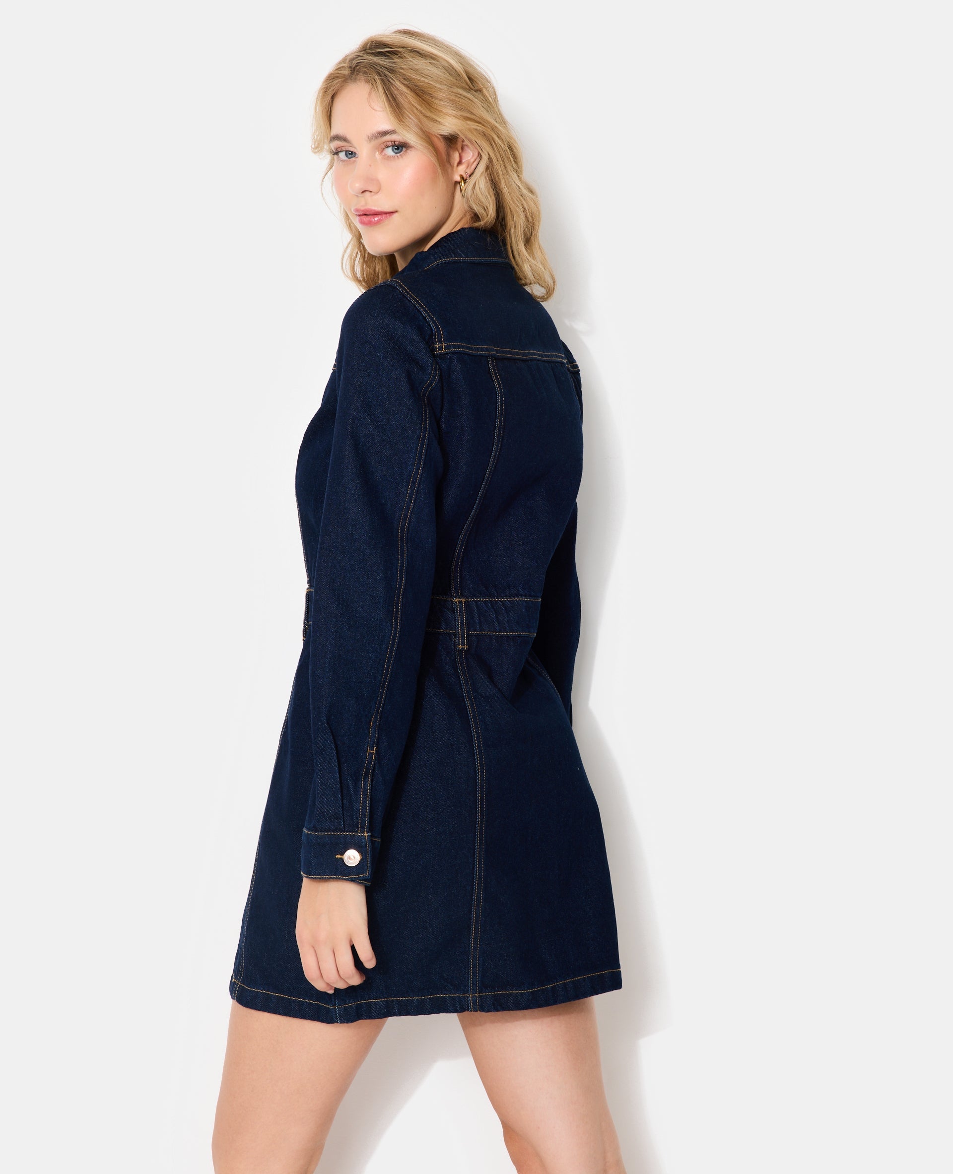 Robe boutonnée en jean