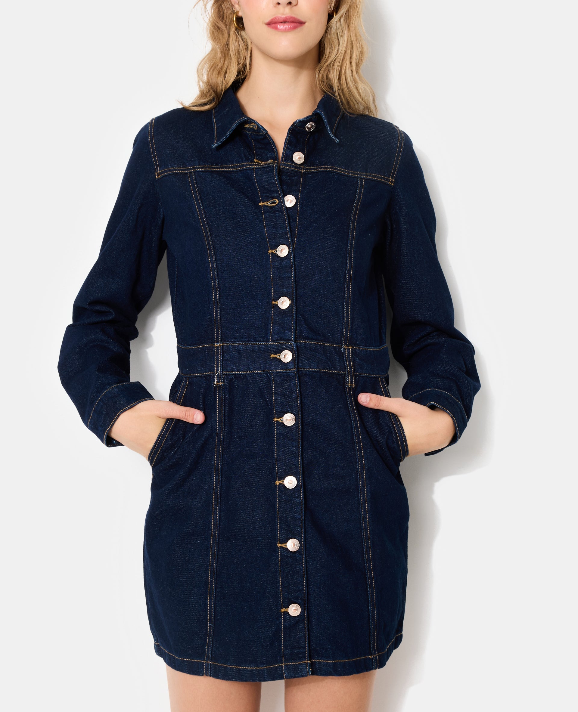Robe boutonnée en jean