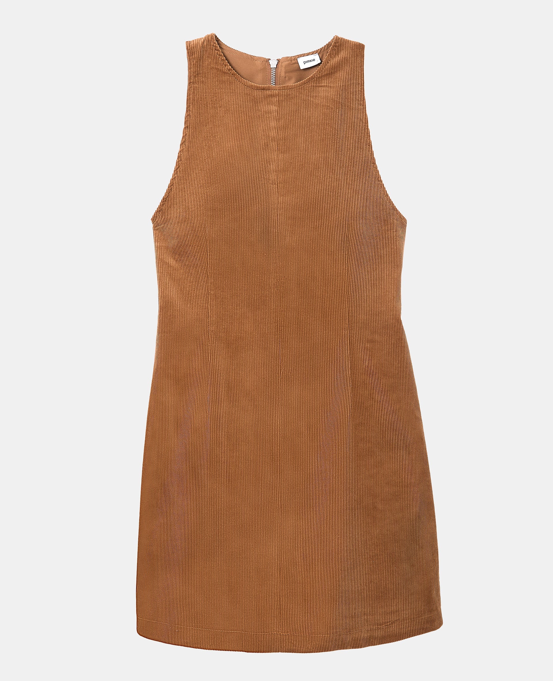 Robe courte larges emmanchures en velours côtelé
