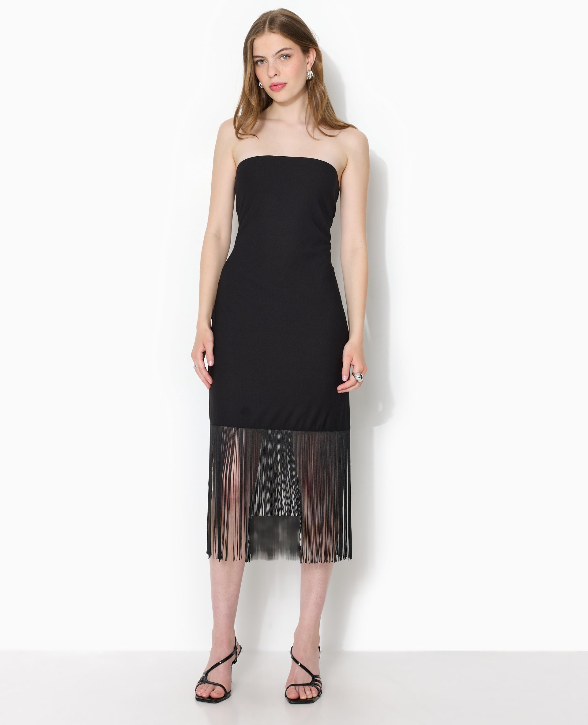 Robe bustier avec franges