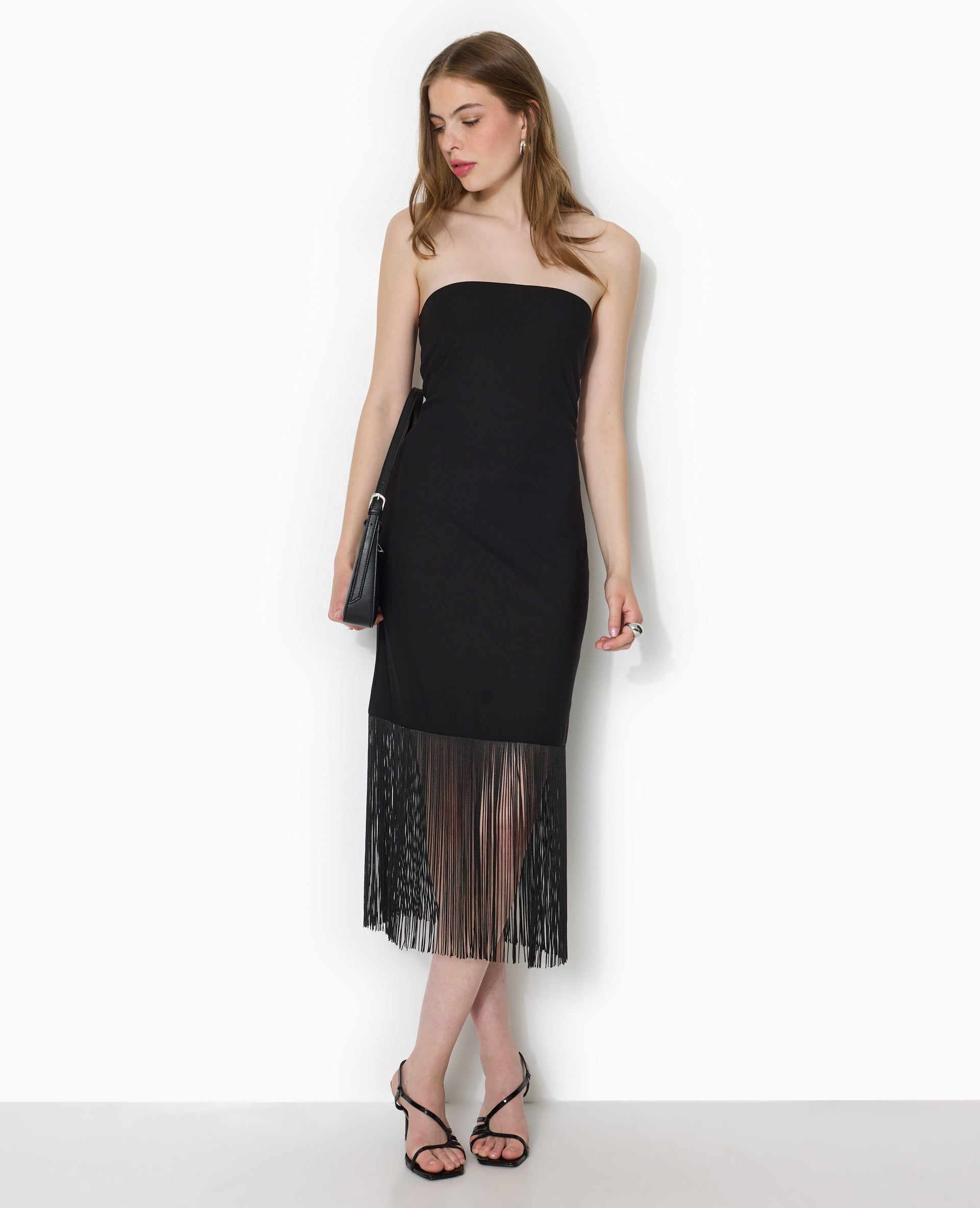 Robe bustier avec franges