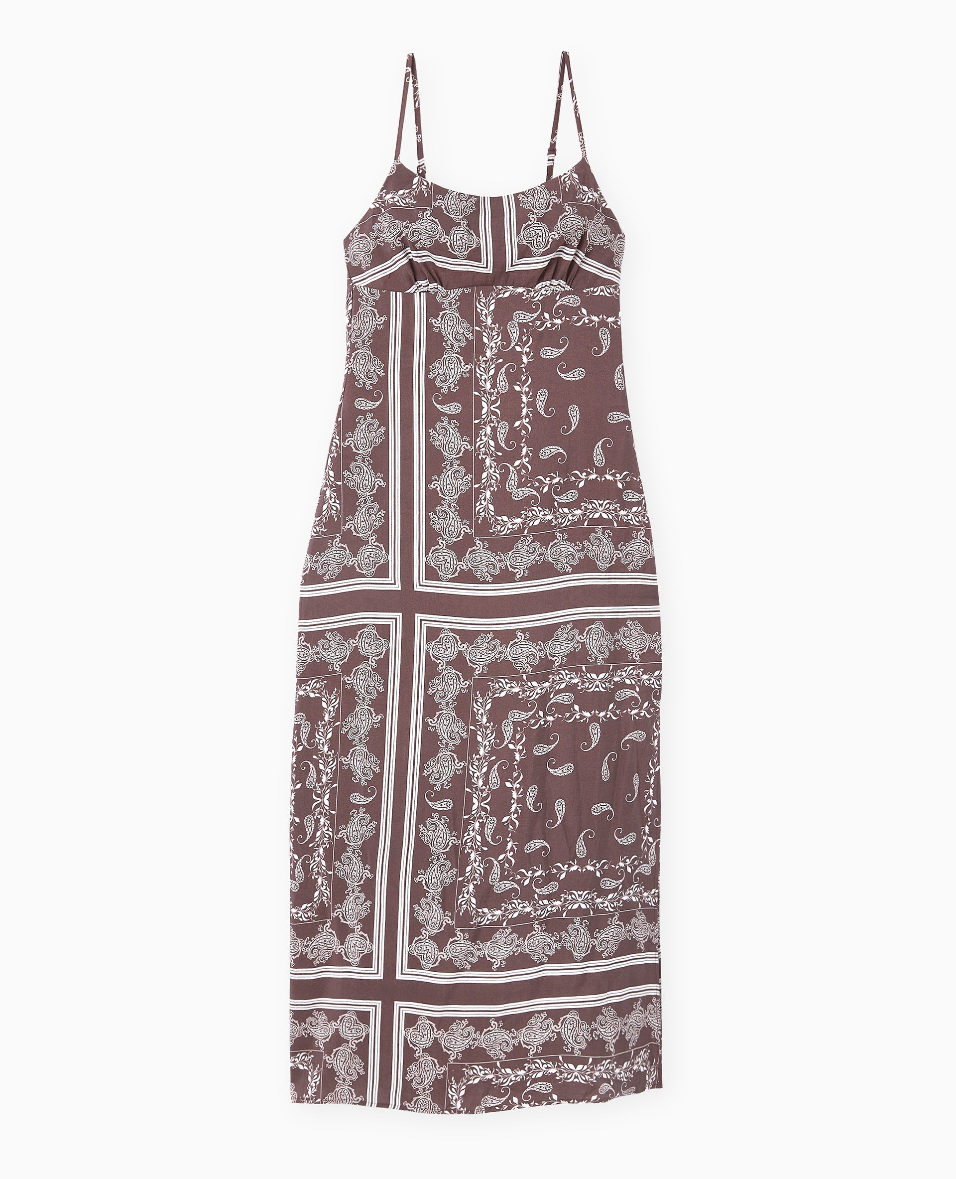 Robe longue forme empire motif bandana