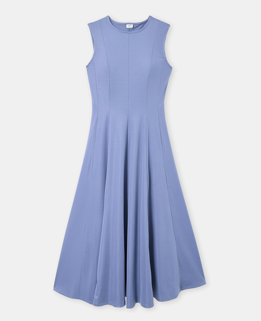 Robe longue sans manches en maille stretch