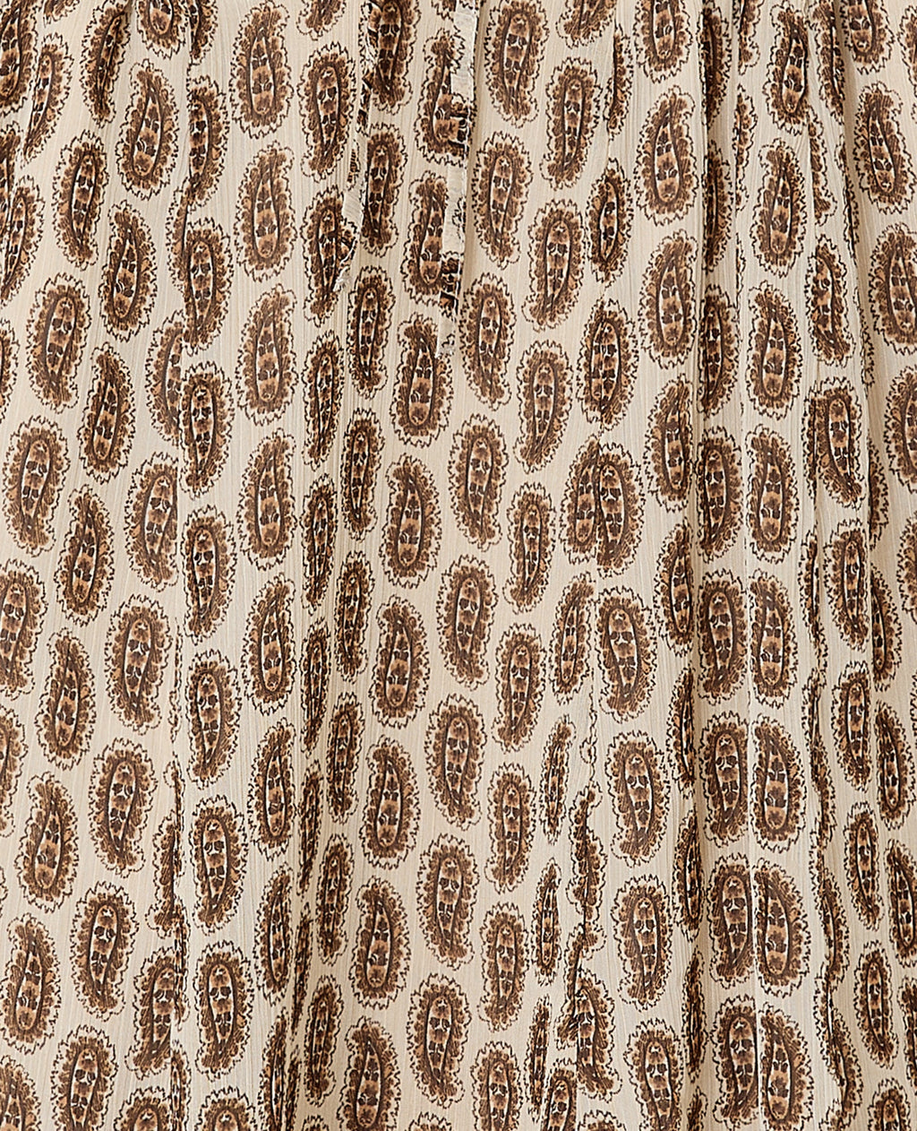 Robe en voile avec volants motifs cachemire