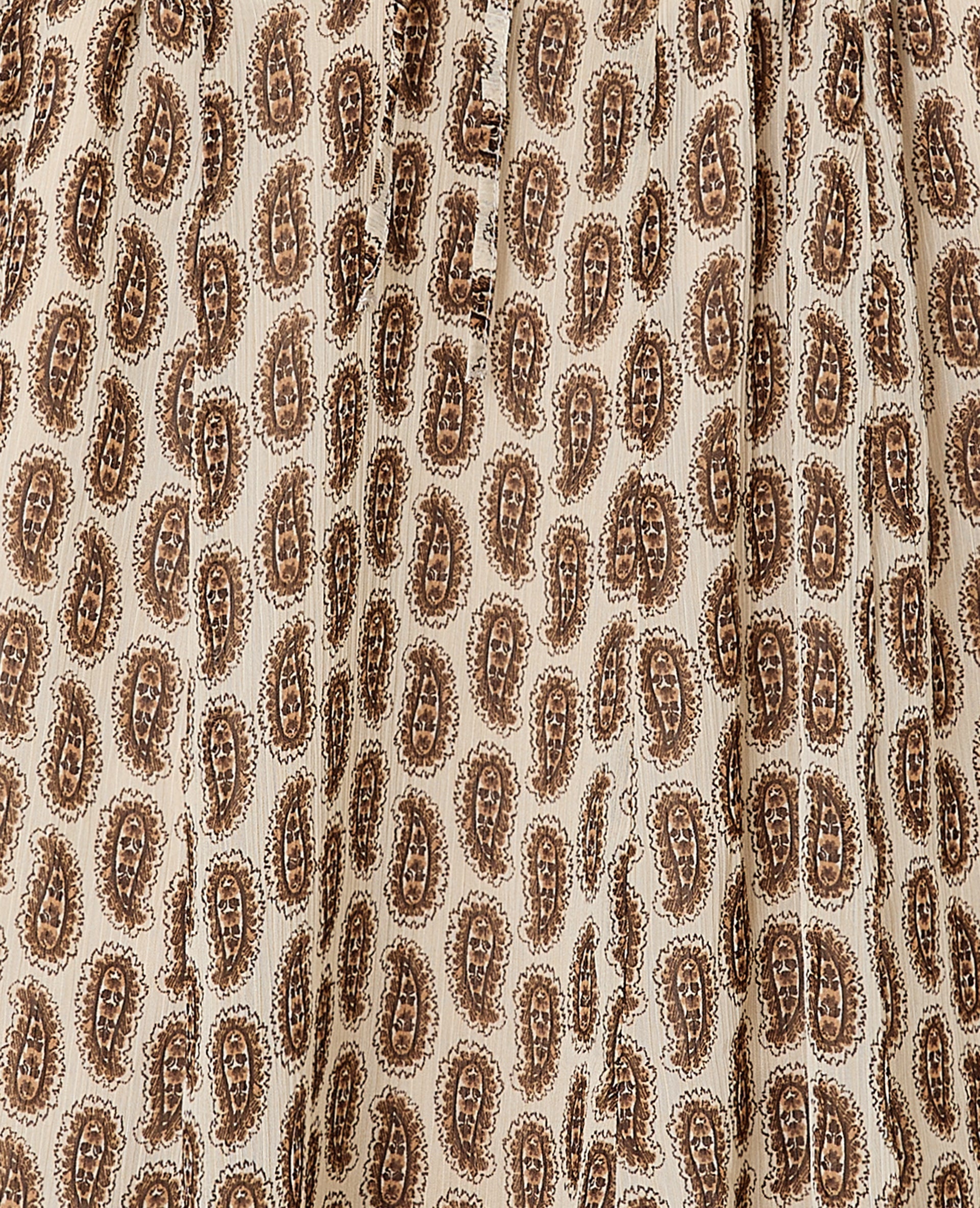 Robe en voile avec volants motifs cachemire