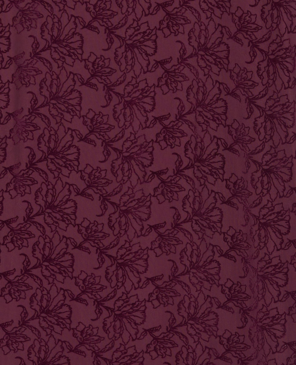 Robe longue en résille avec motifs fleurs en velours