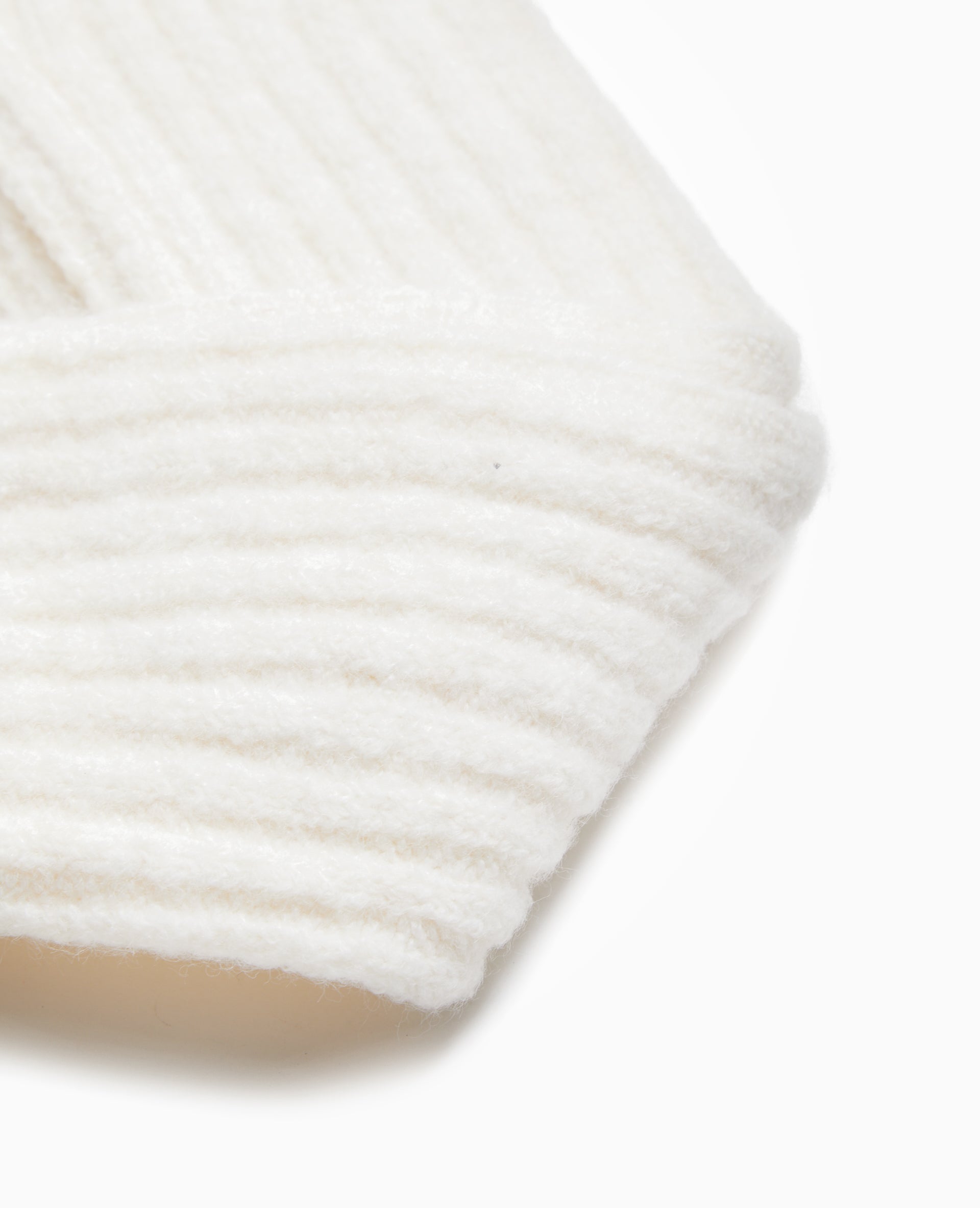 Paire de mitaines en maille côtelée